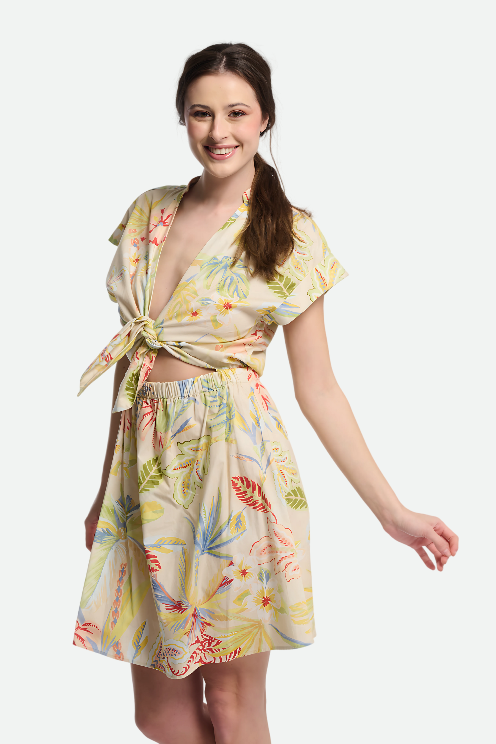 Twinset Mehrfarbiges Blumenkleid