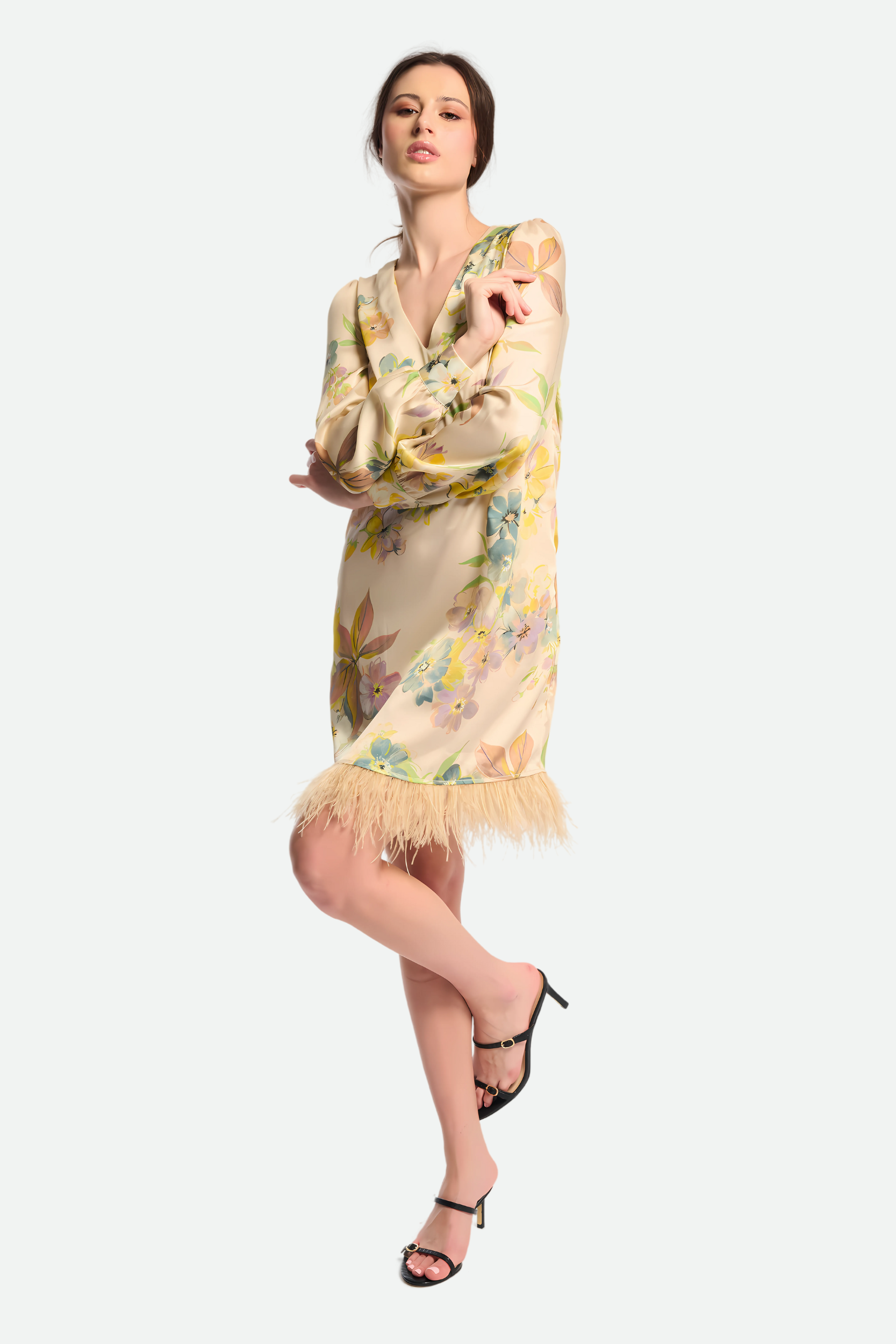 Twinset Blumen Kleid FARBE CHECK