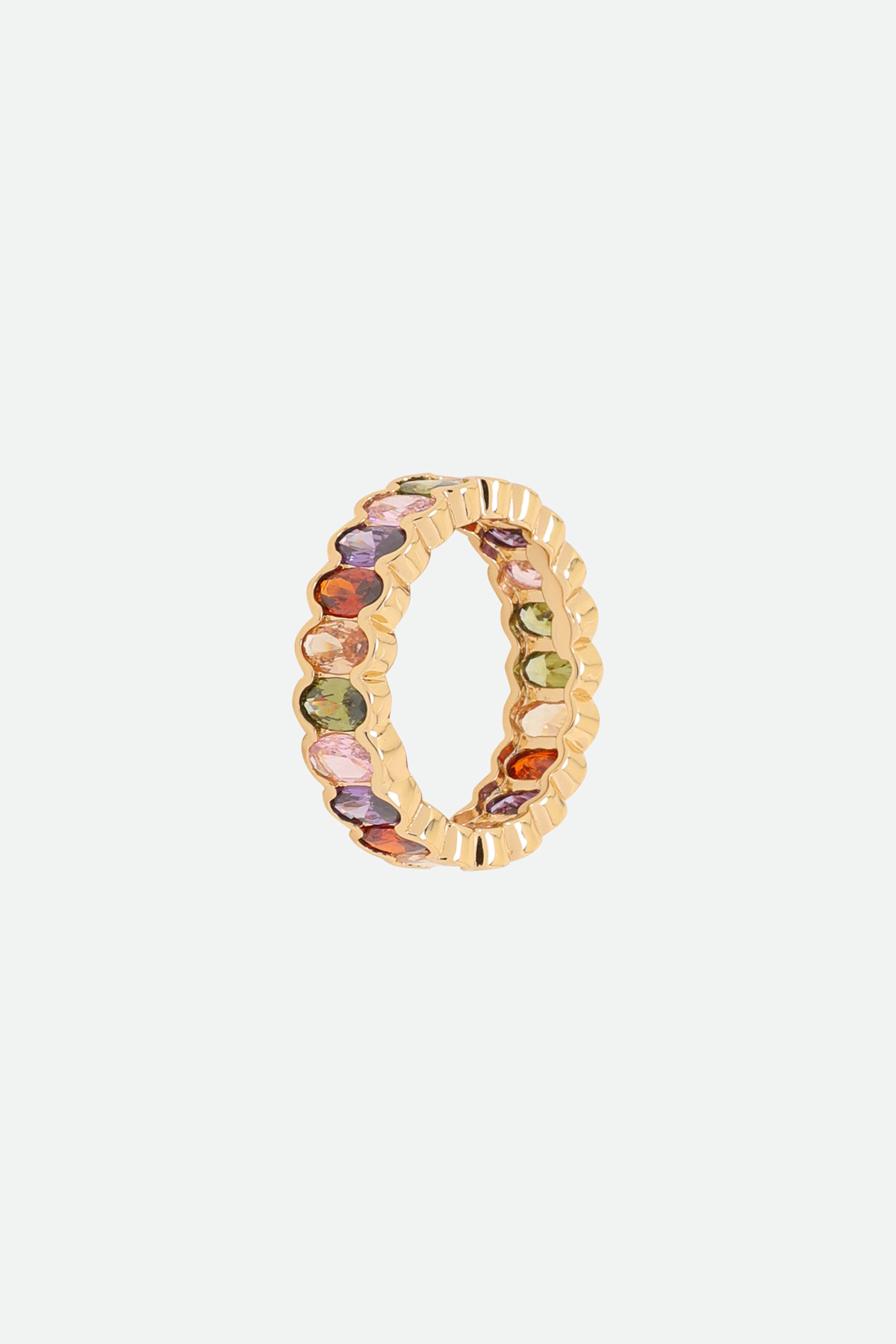 Melusina Bijoux Ring mit bunten Zirkonia in Gold
