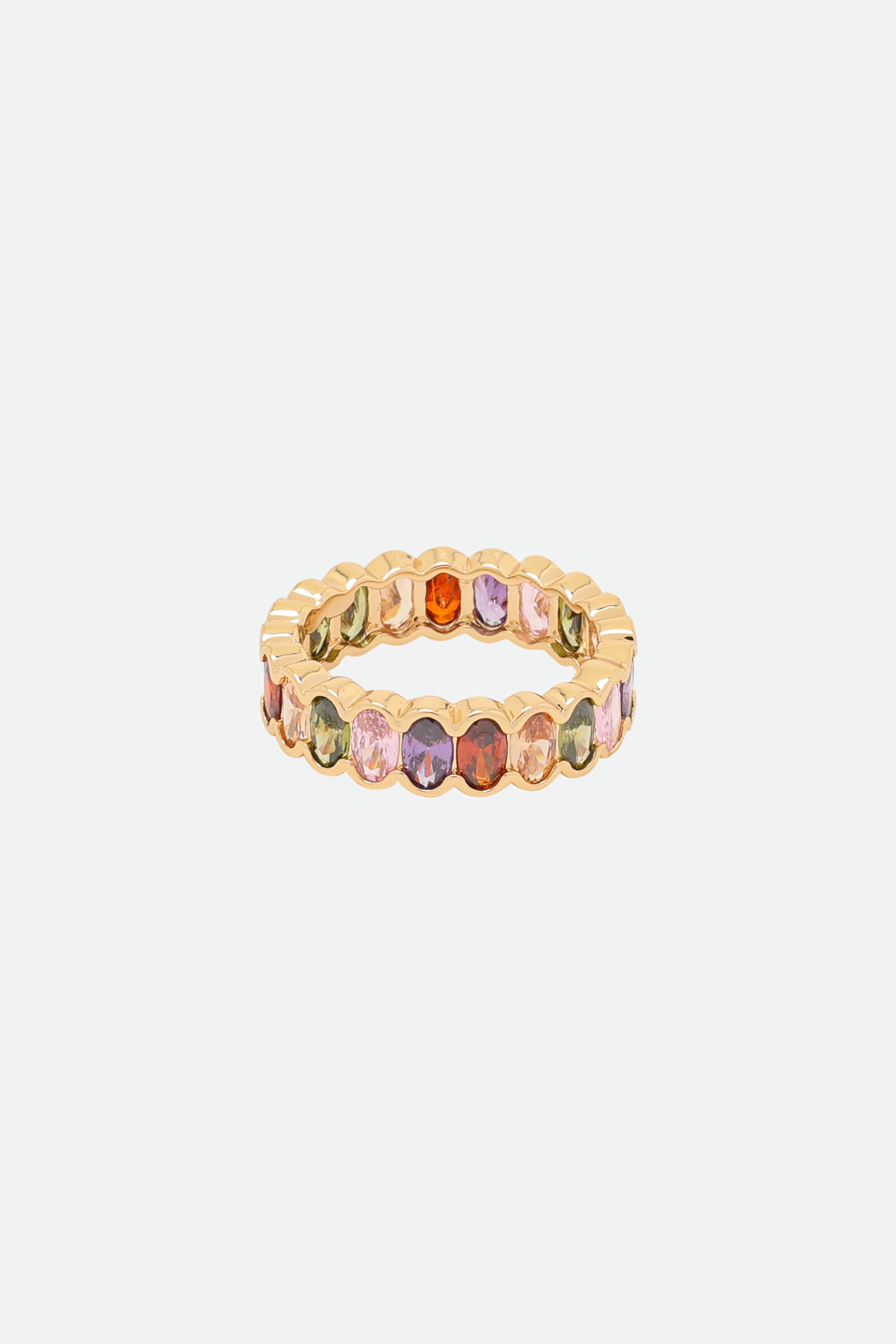 Melusina Bijoux Ring mit bunten Zirkonia in Gold