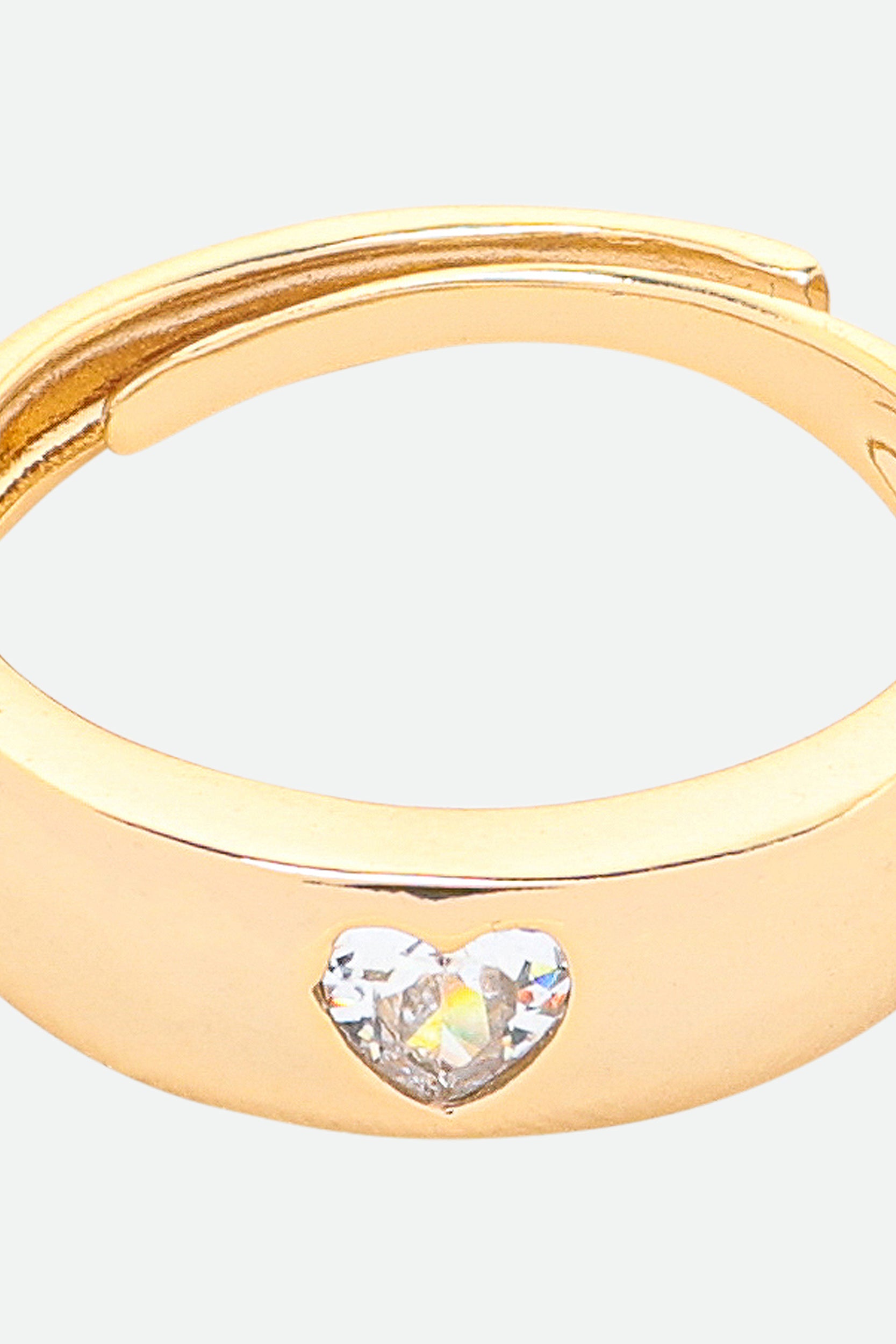 Melusina Bijoux Anello Dorato con Cuore