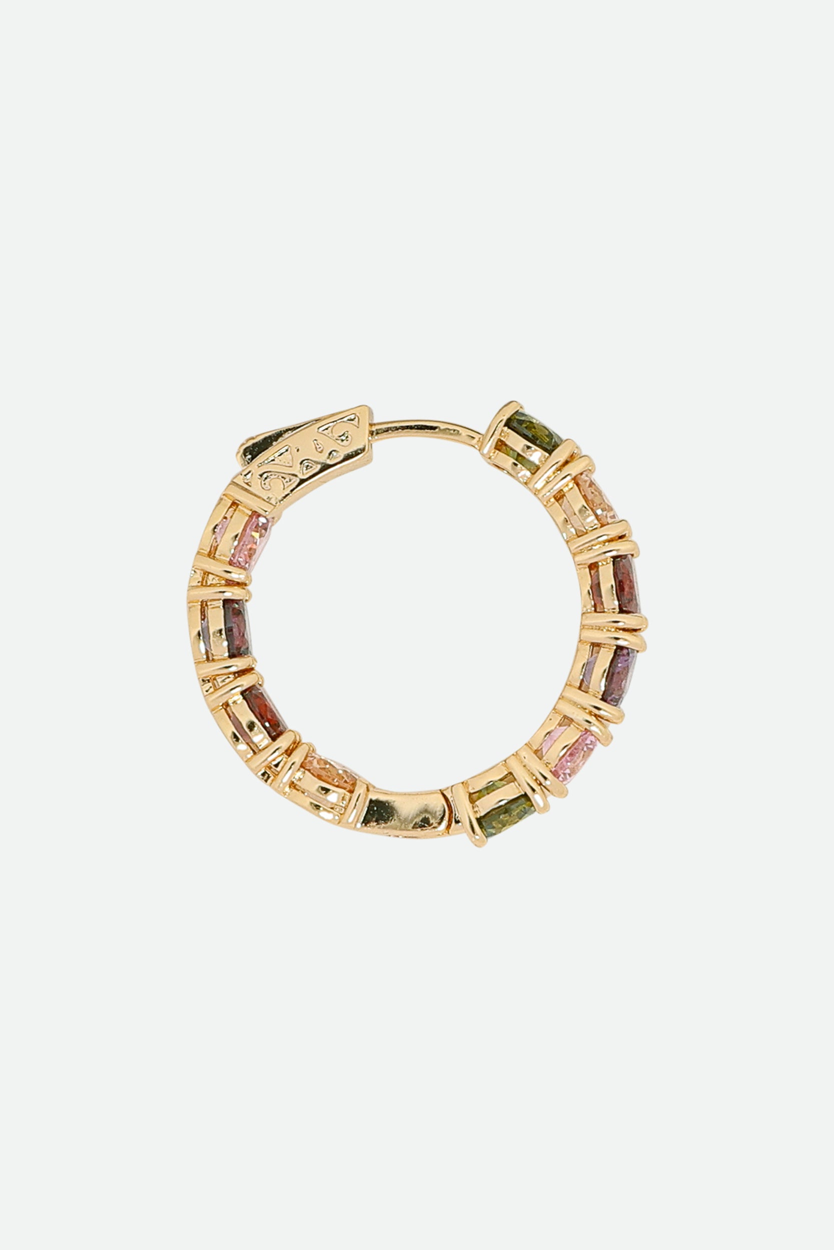 Melusina Bijoux Runde Ohrringe mit bunten Zirkonen