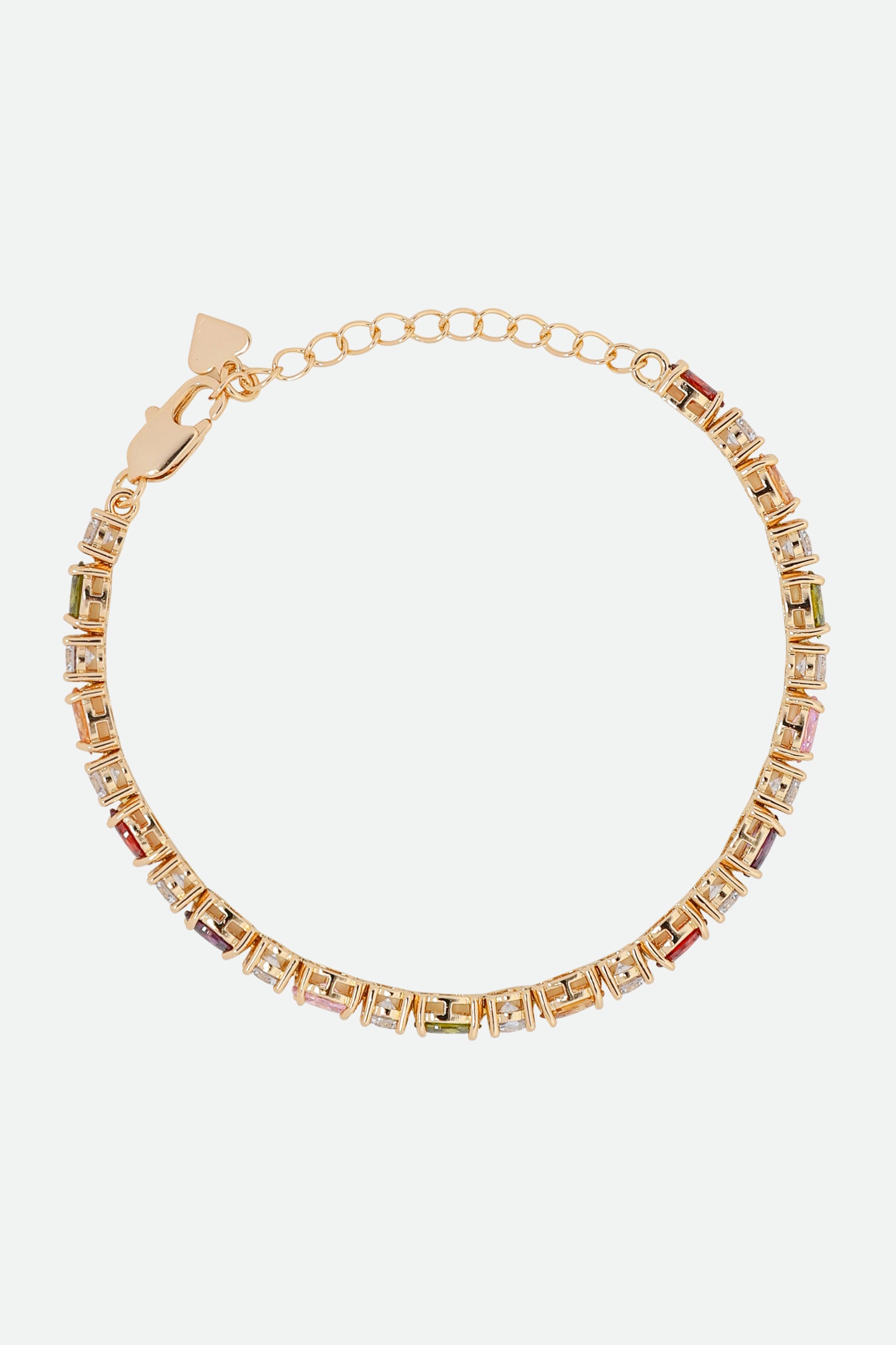 Melusina Bijoux Armband in Gold mit bunten Zirkonen