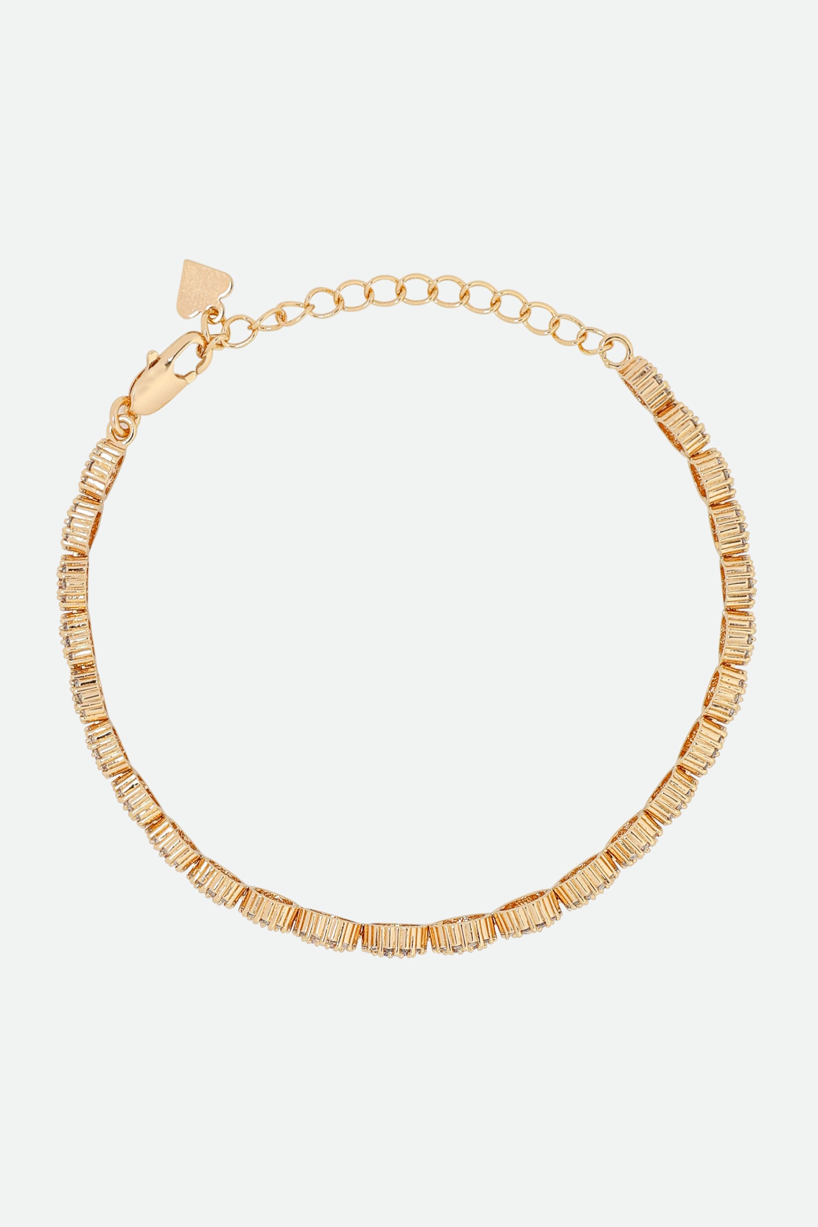 Goldenes Armband von Melusina Bijoux mit farbigen Zirkonen