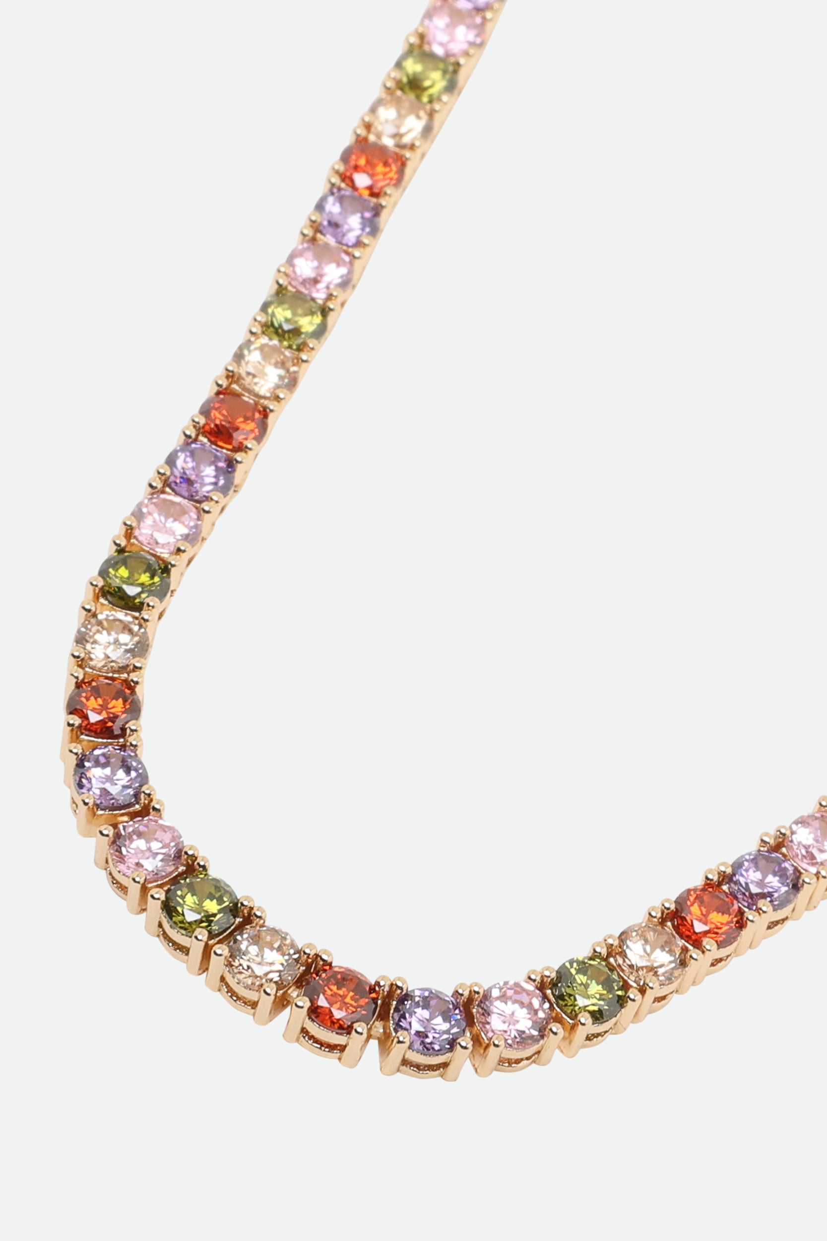 Melusina Bijoux Armband Halskette mit bunten Zirkonen