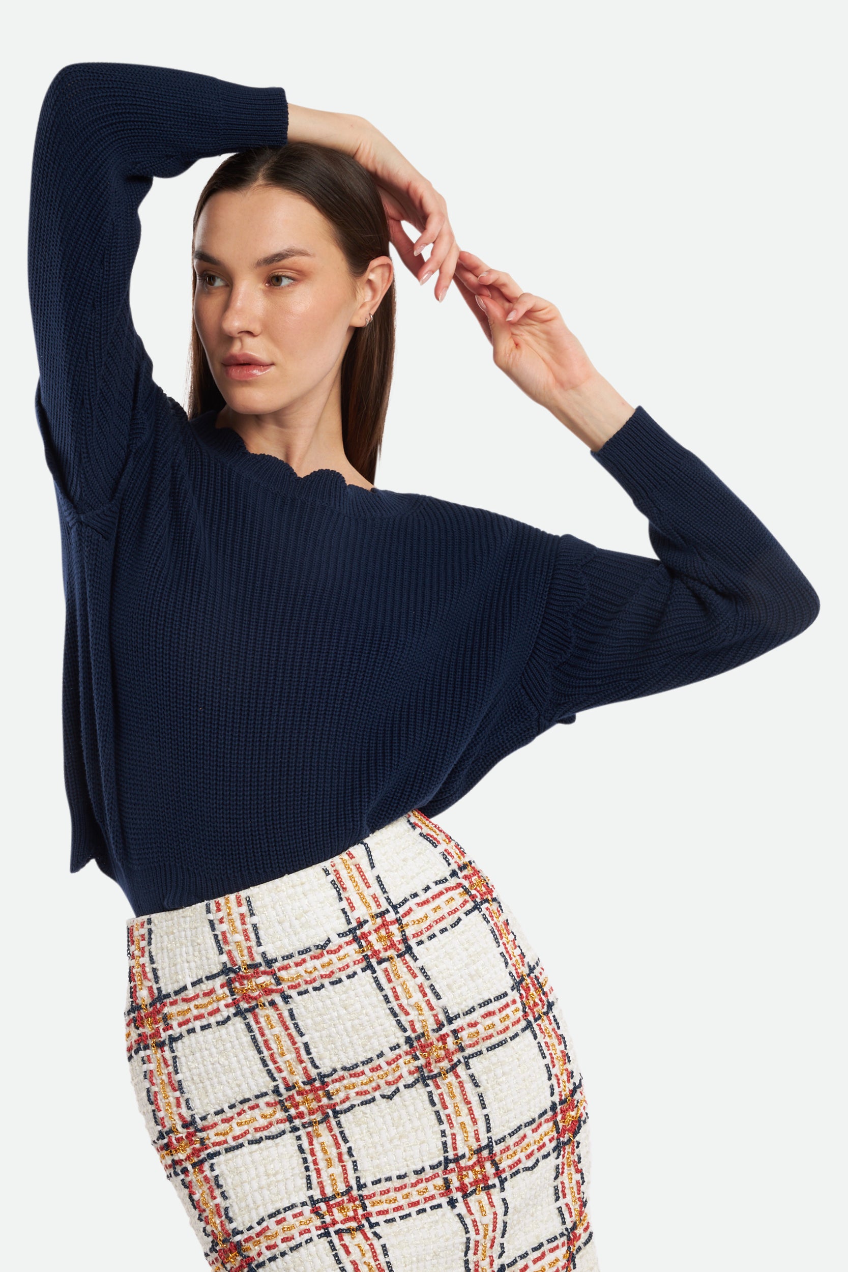 Elisabetta Franchi Beige Longuette Rock