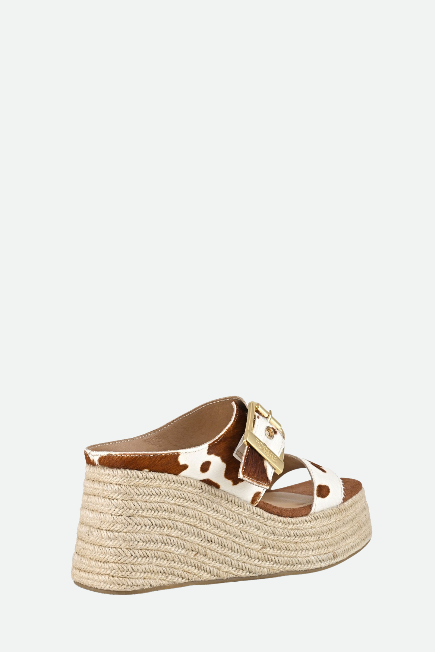 Colors of California Wedge-Sandalette aus Ponyleder
