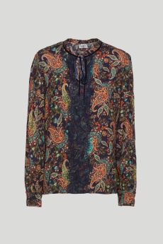 LIU-JO Bluse mit Paisley-Schleife