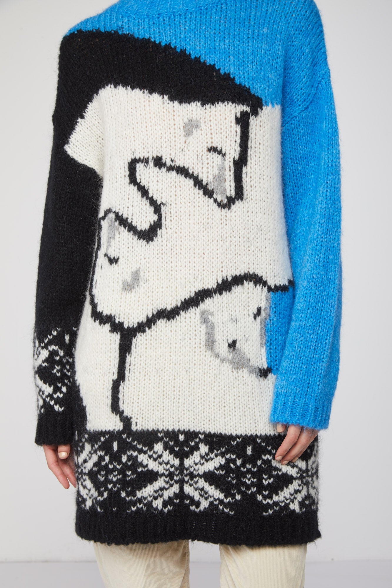 MY TWIN TWINSET Kleiderpullover mit Bärenmuster