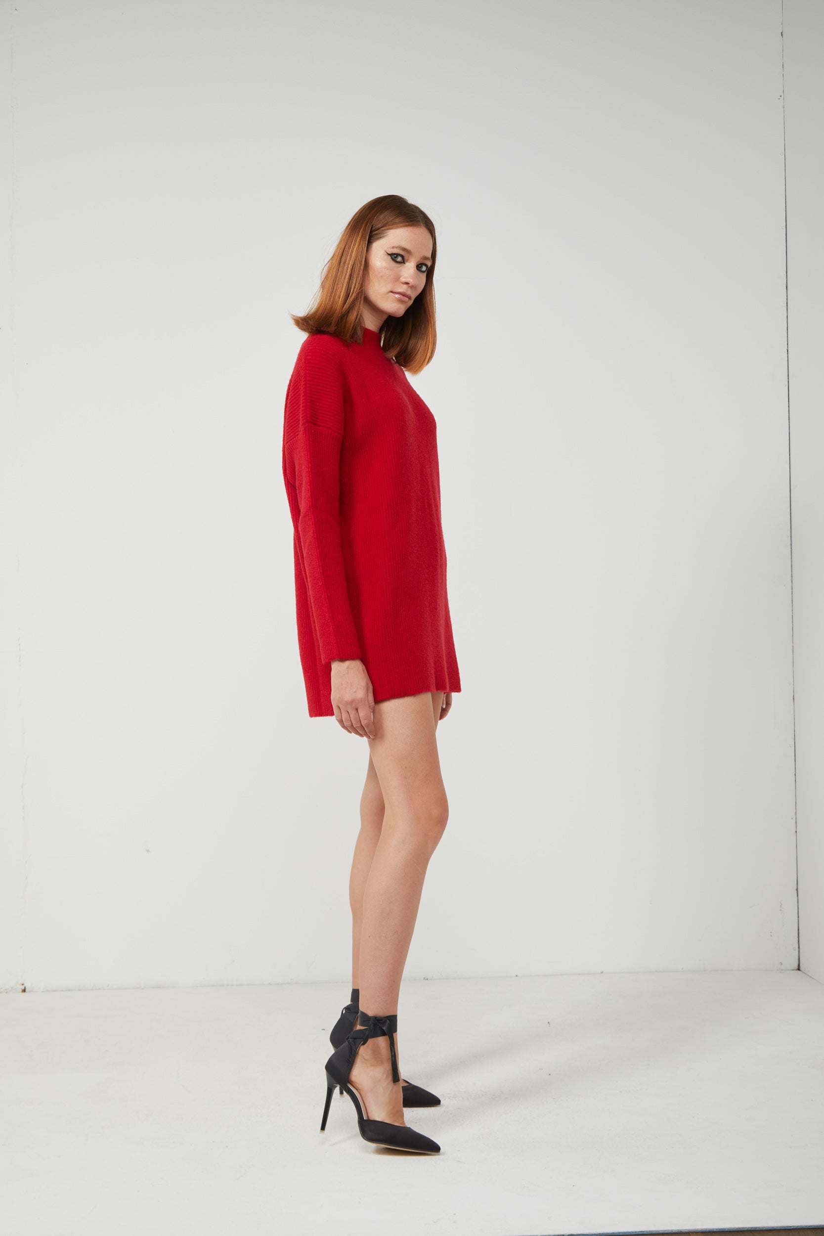 VICOLO Rote Pullover mit Stehkragen