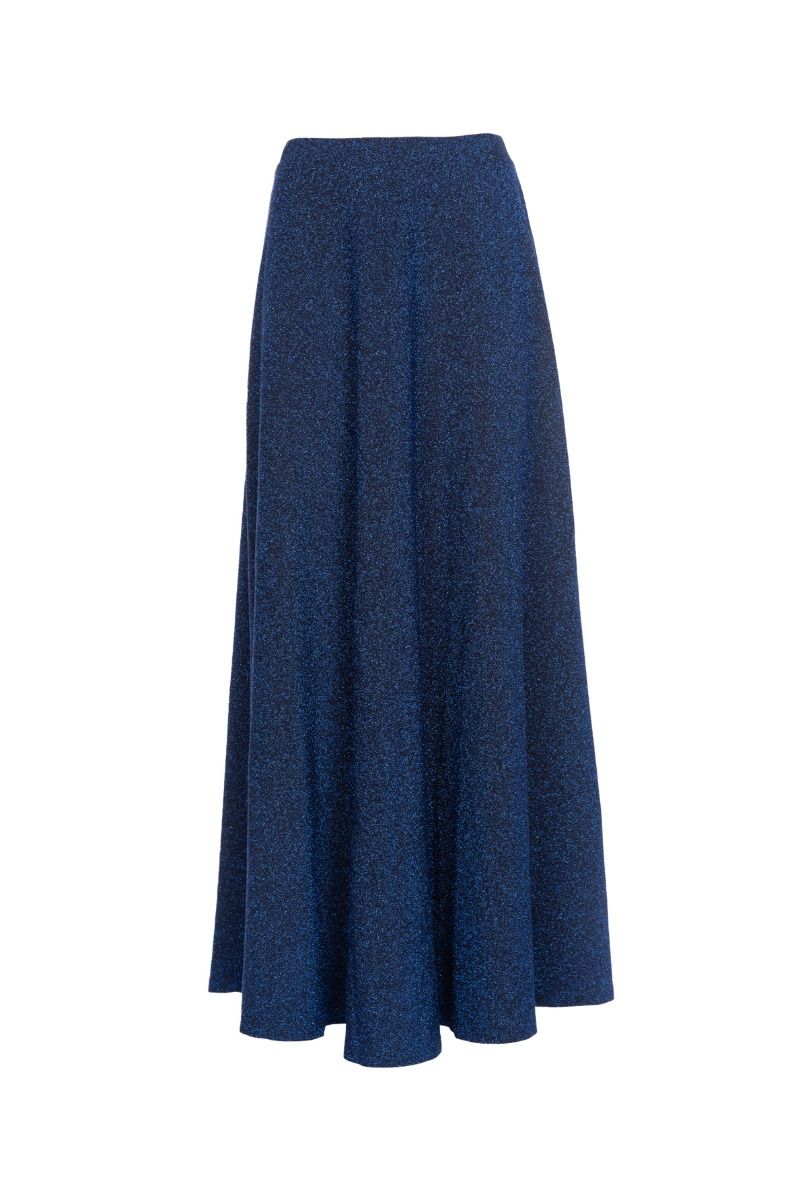 ALESSANDRA GALLO Rock Rock aus Blau Lurex