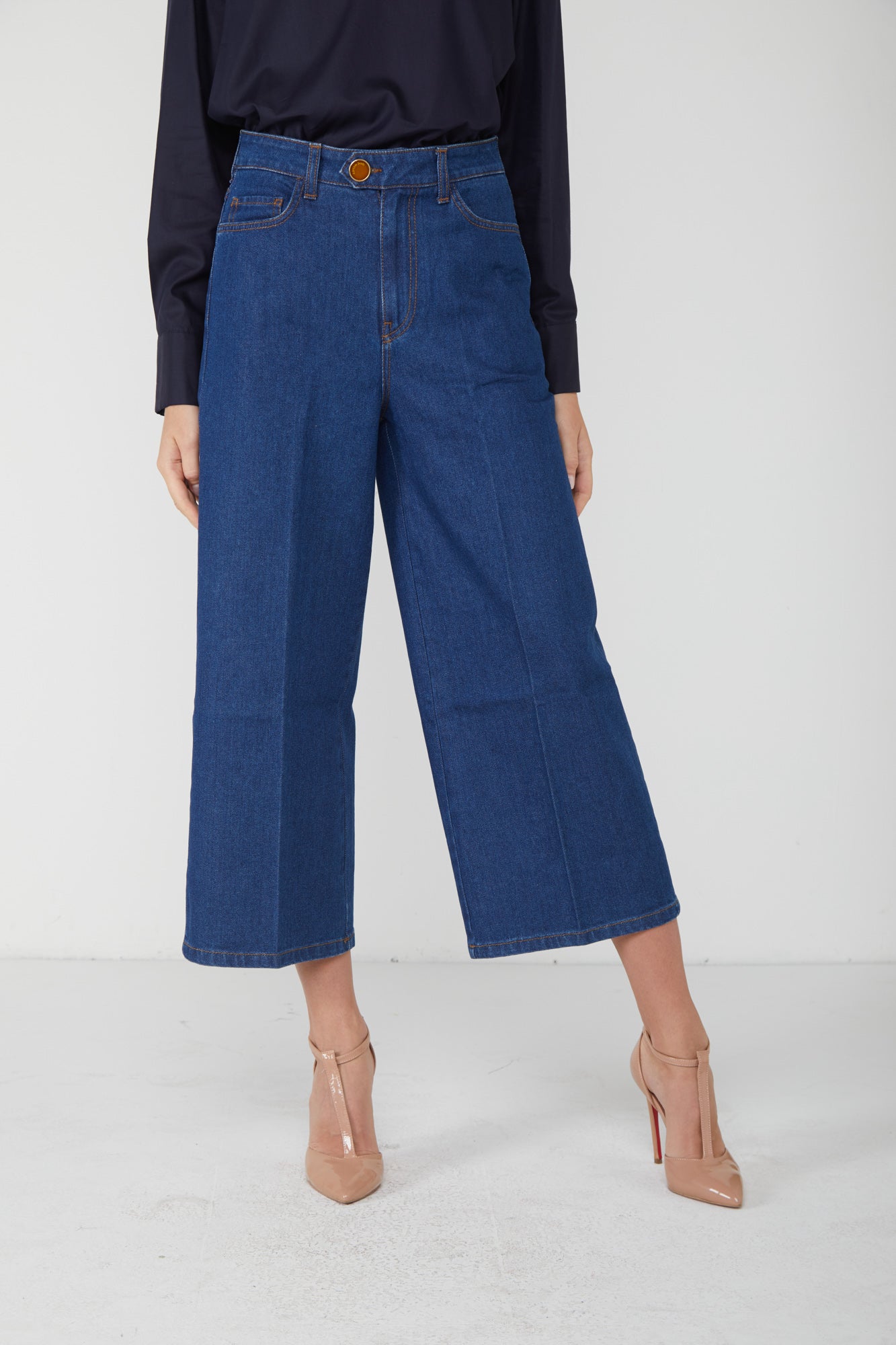 ALESSIA SANTI Jeans mit weitem Bein Blau