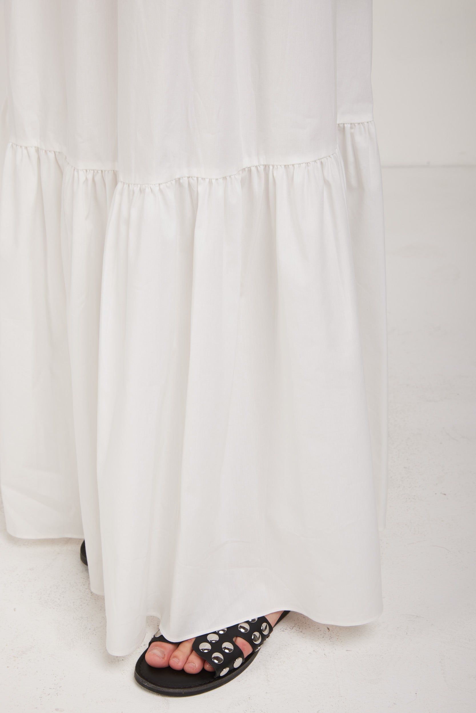 TWINSET Langes Weiße Hemdkleid-Modellkleid