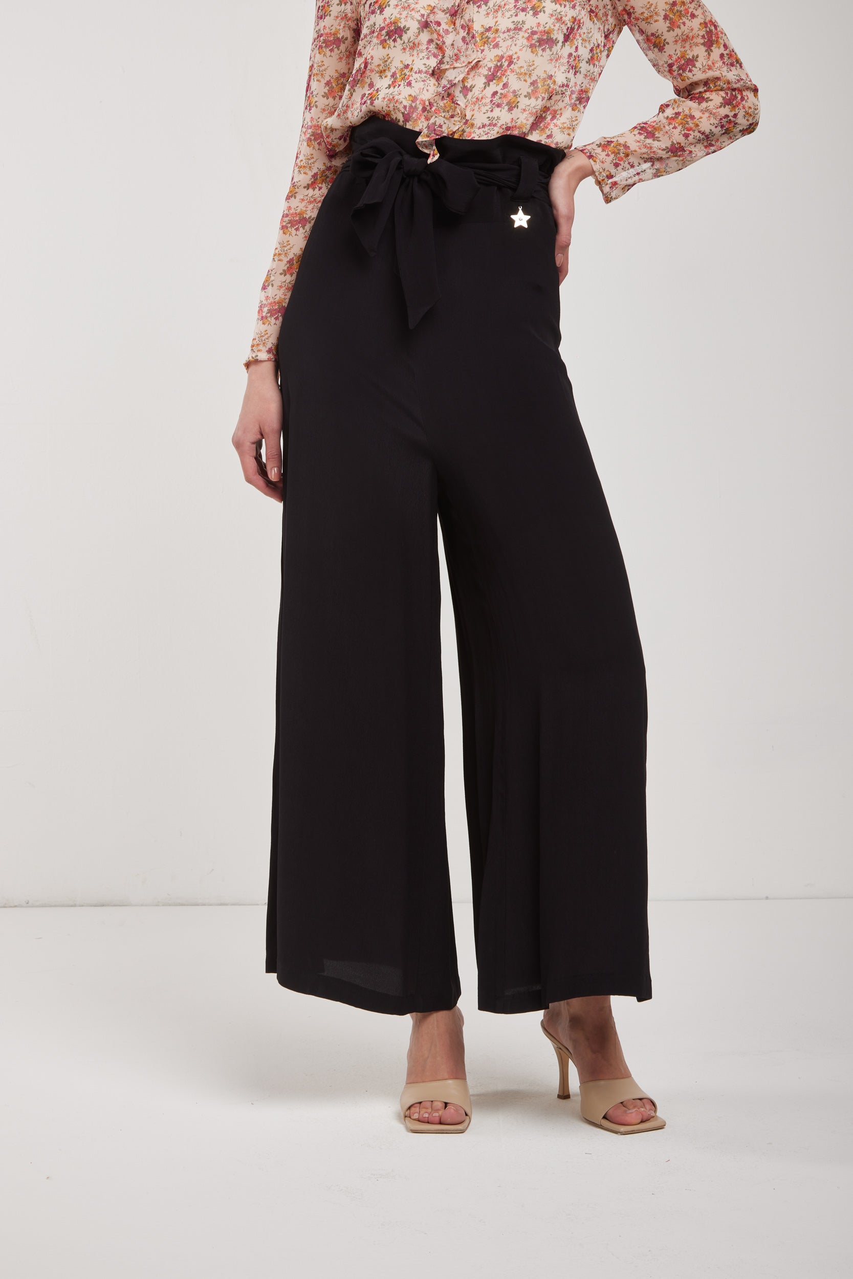 LIU-JO Schwarz Palazzo-Hose