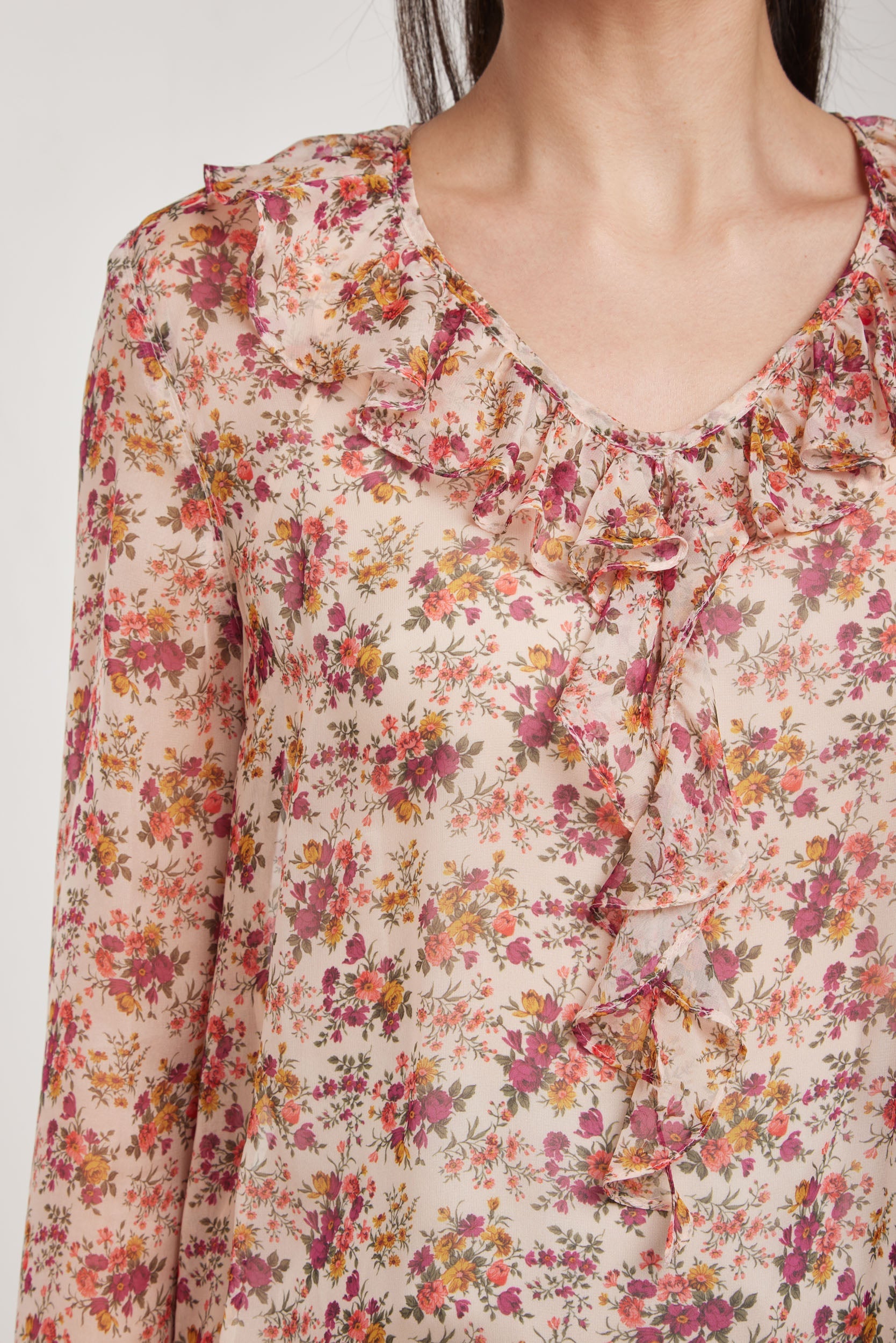 TWINSET Bluse aus Chiffon mit Blumenmuster