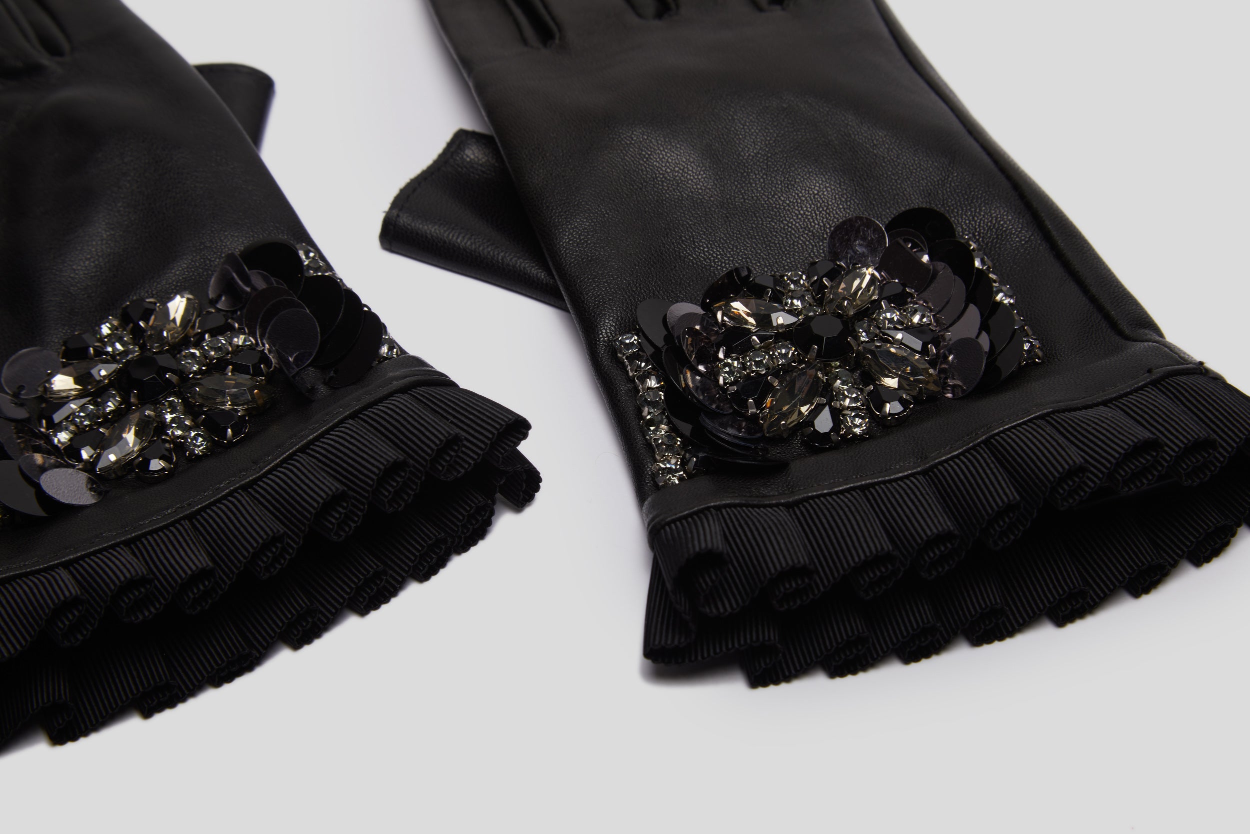 Schwarze TWINSET-Handschuhe aus Öko-Leder