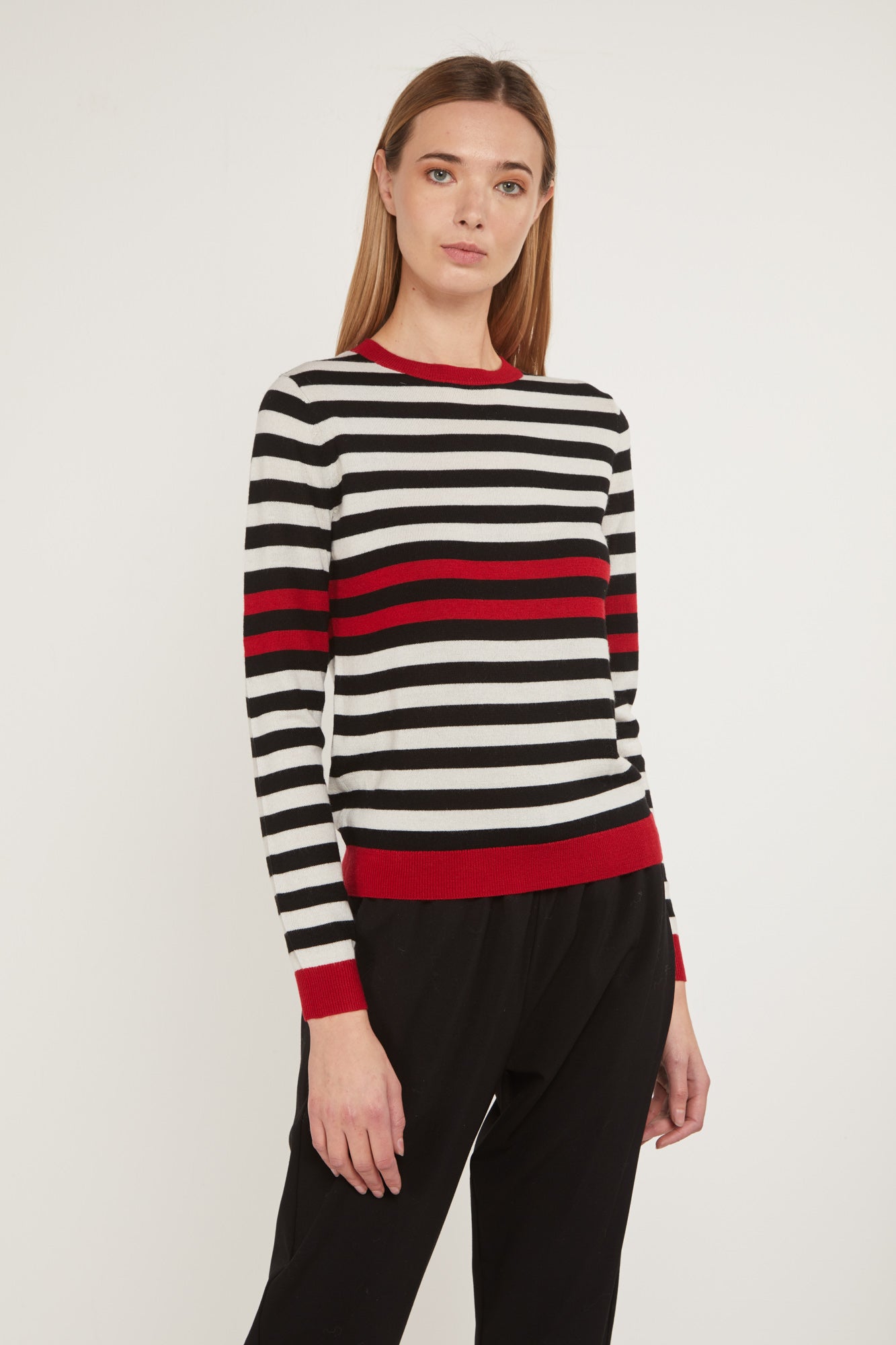 PRINCESSE LODO Horizontal gestreifter Pullover