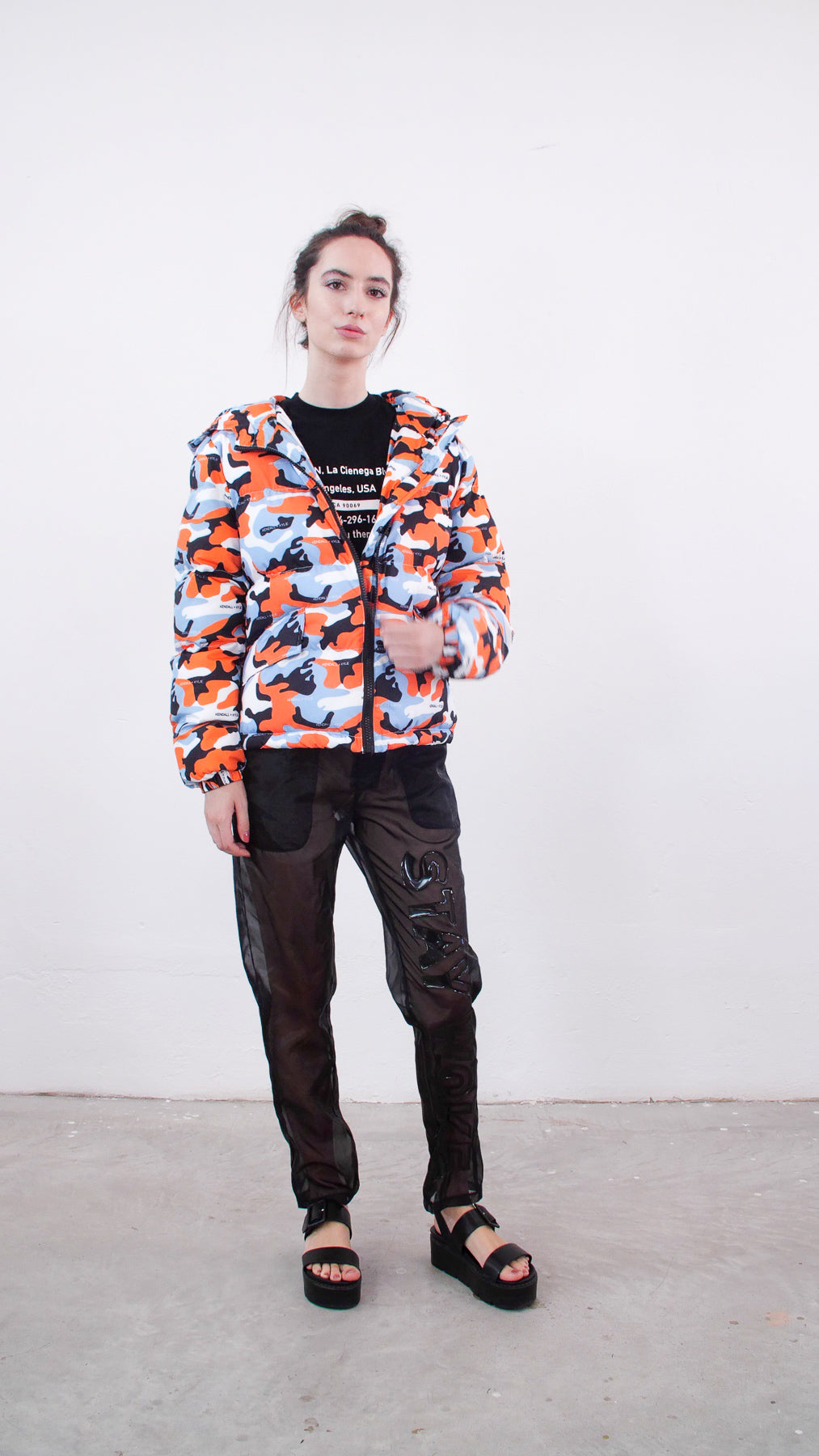 KENDALL AND KYLIE Daunenjacke mit Camouflage-Print