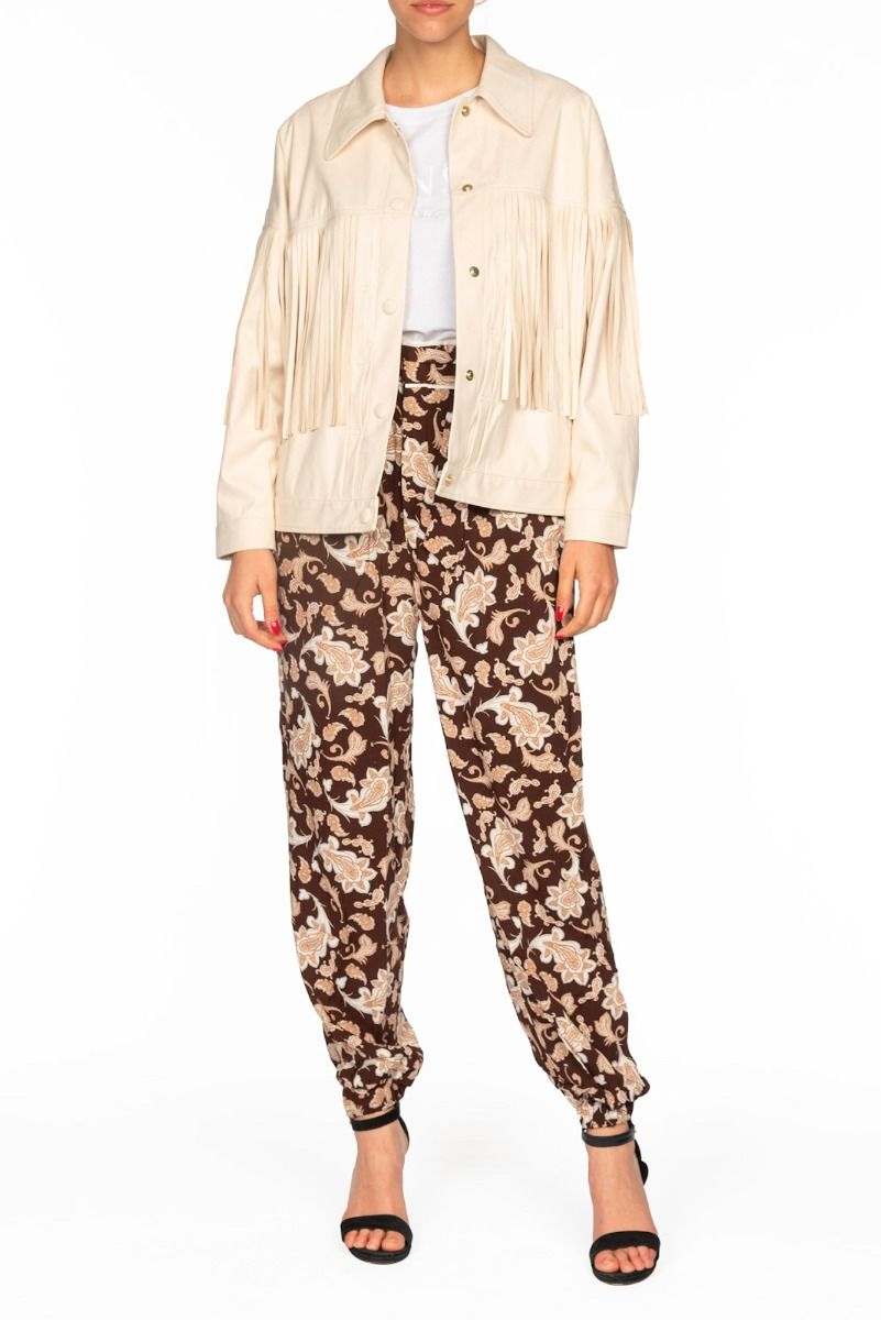 OOF WEAR Weiße Jacke mit Fransen