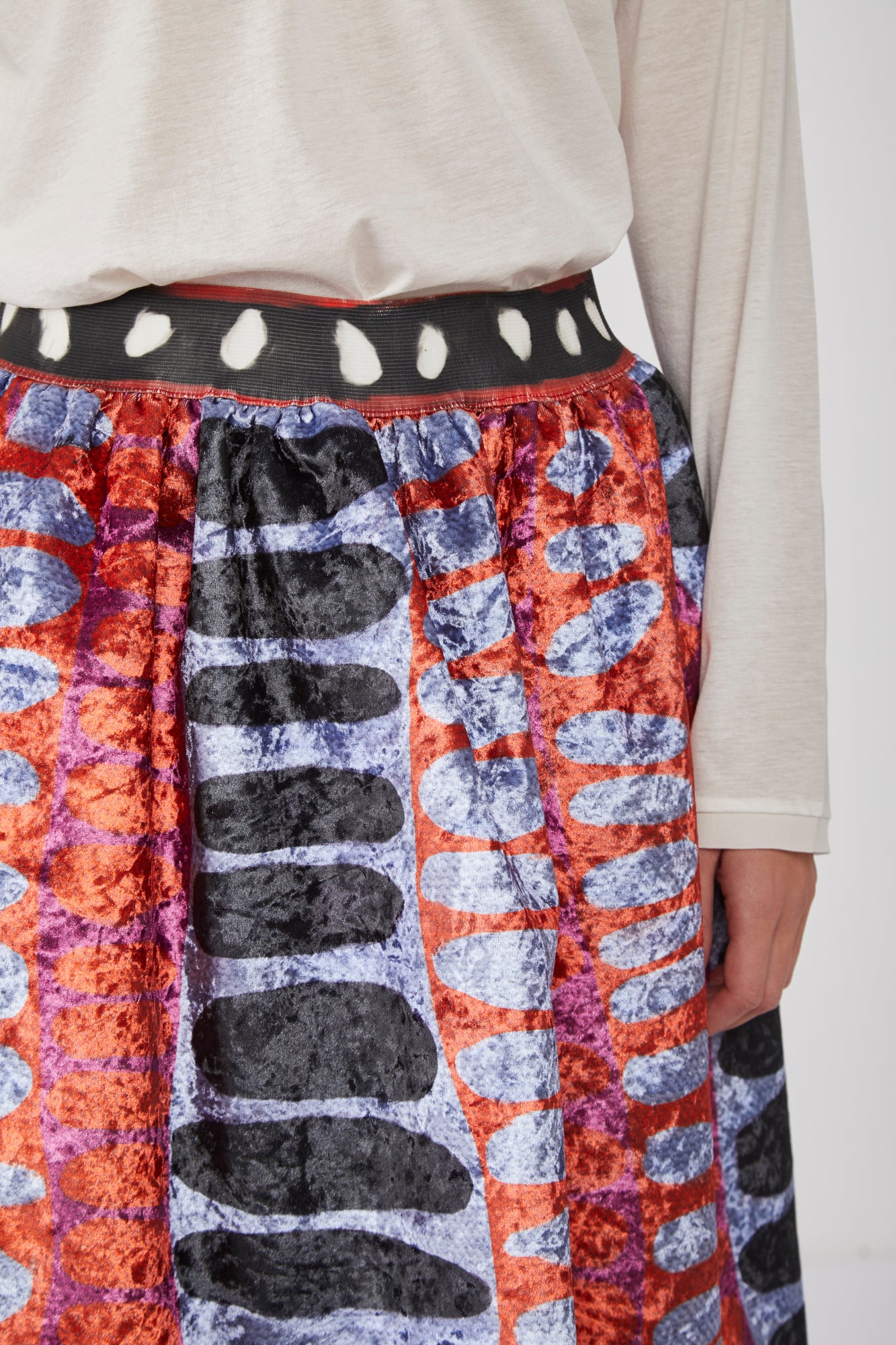 STELLA JEAN Weiter Rock mit abstraktem Muster