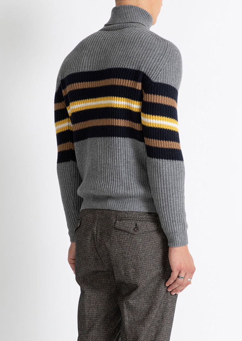 MANUEL RITZ Grau Rollkragenpullover