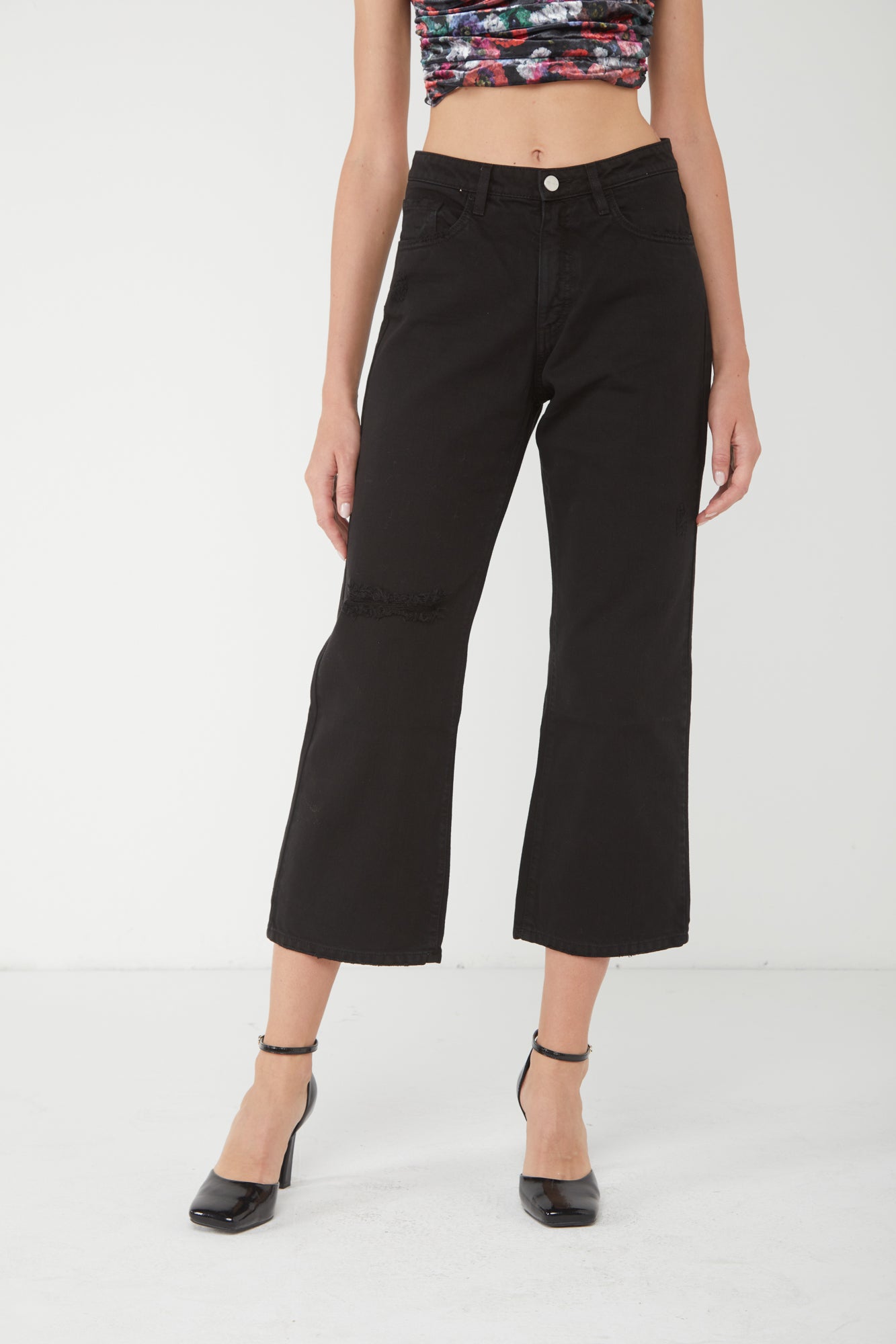 Icon Denim Mom-Jeans Chloe Schwarz