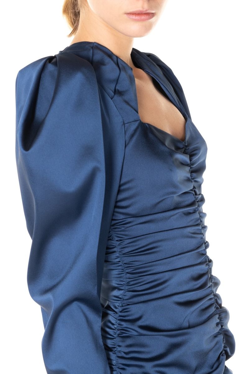 NINEMINUTES Rüschenkleid Petrol