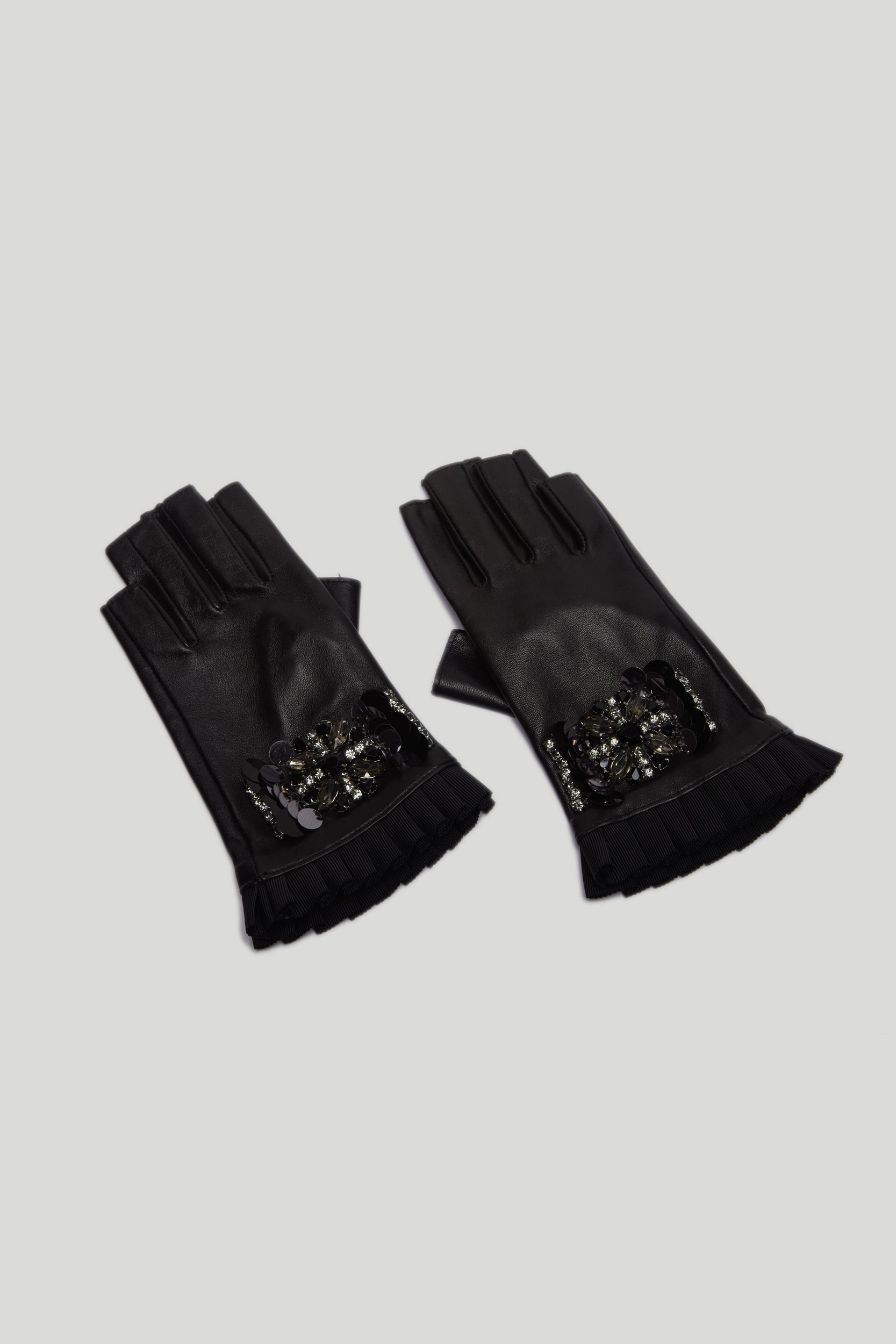 Schwarze TWINSET-Handschuhe aus Öko-Leder