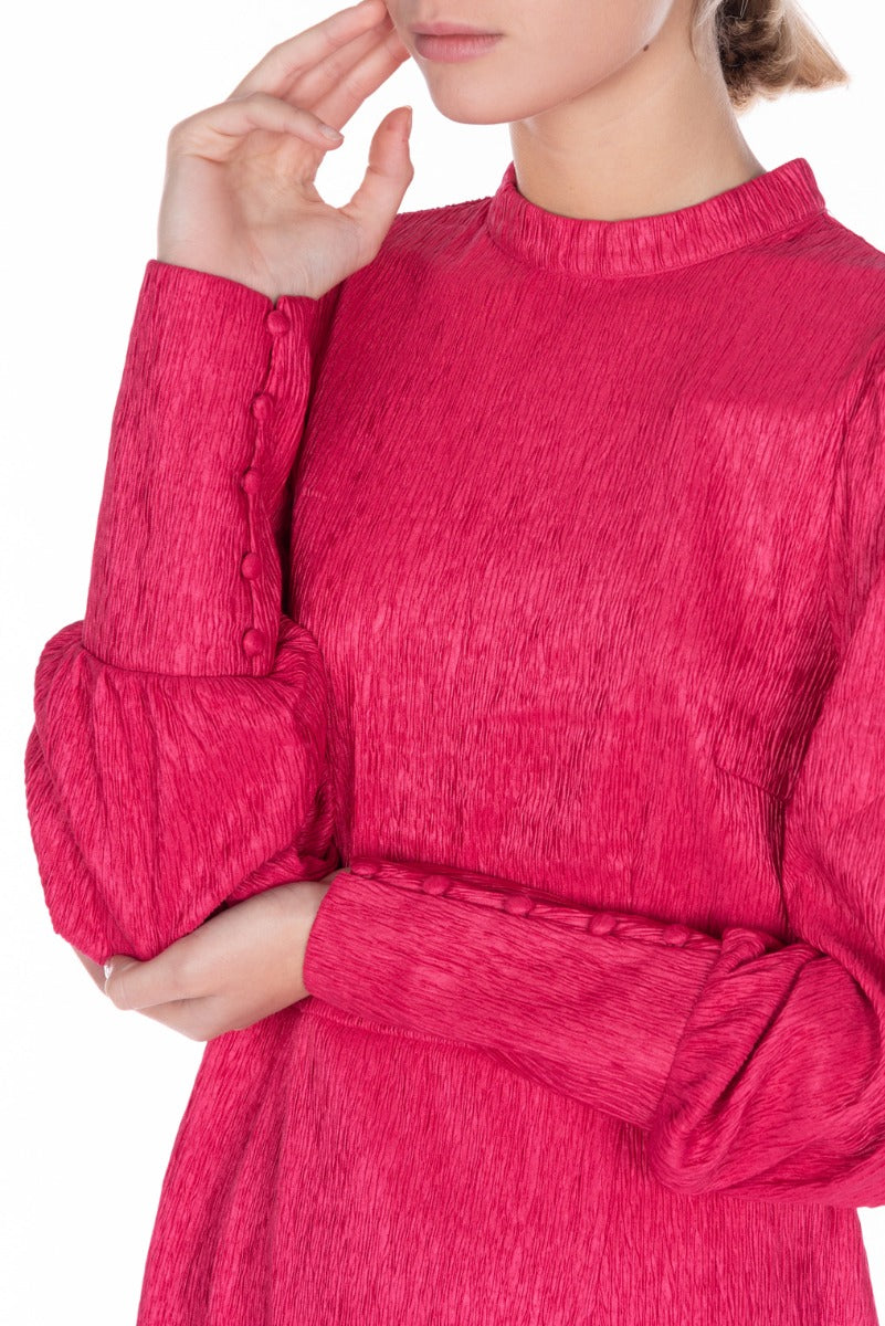 GLAMOROUS Rollkragenkleid in Fuchsia