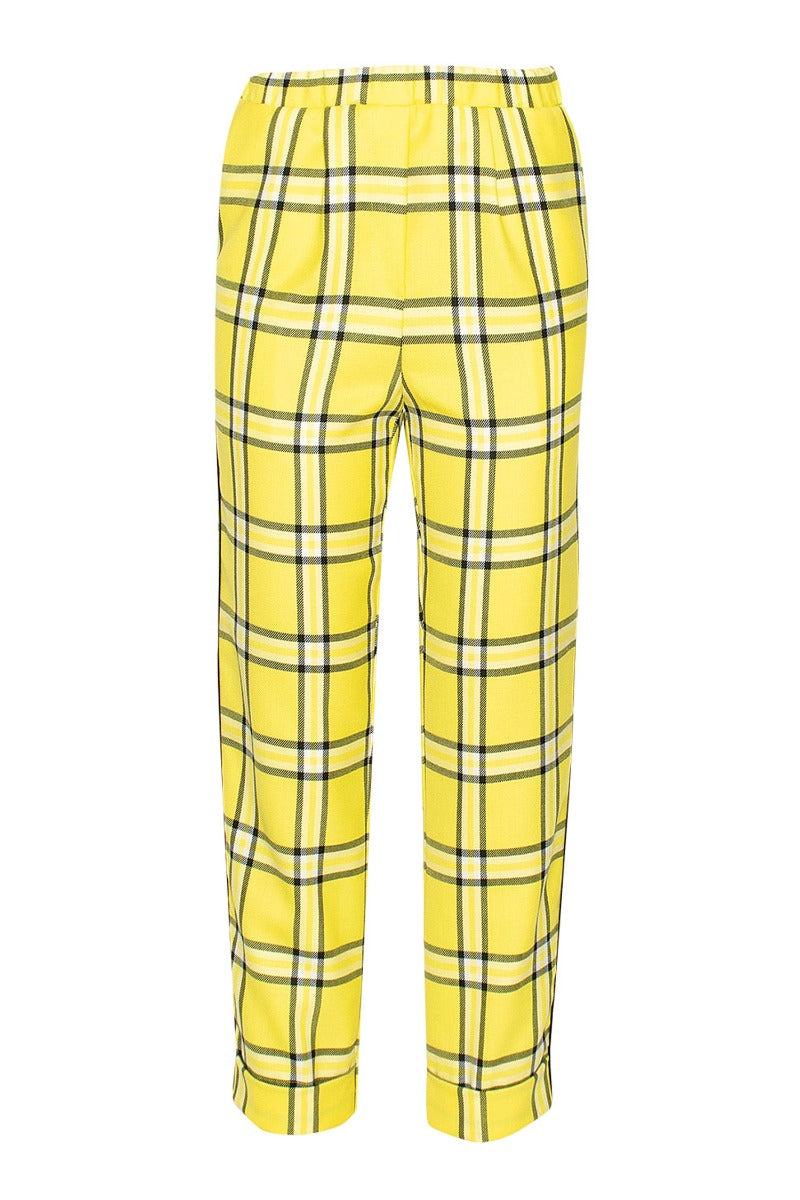 ULTRACHIC Gelbe Tartan-Hose