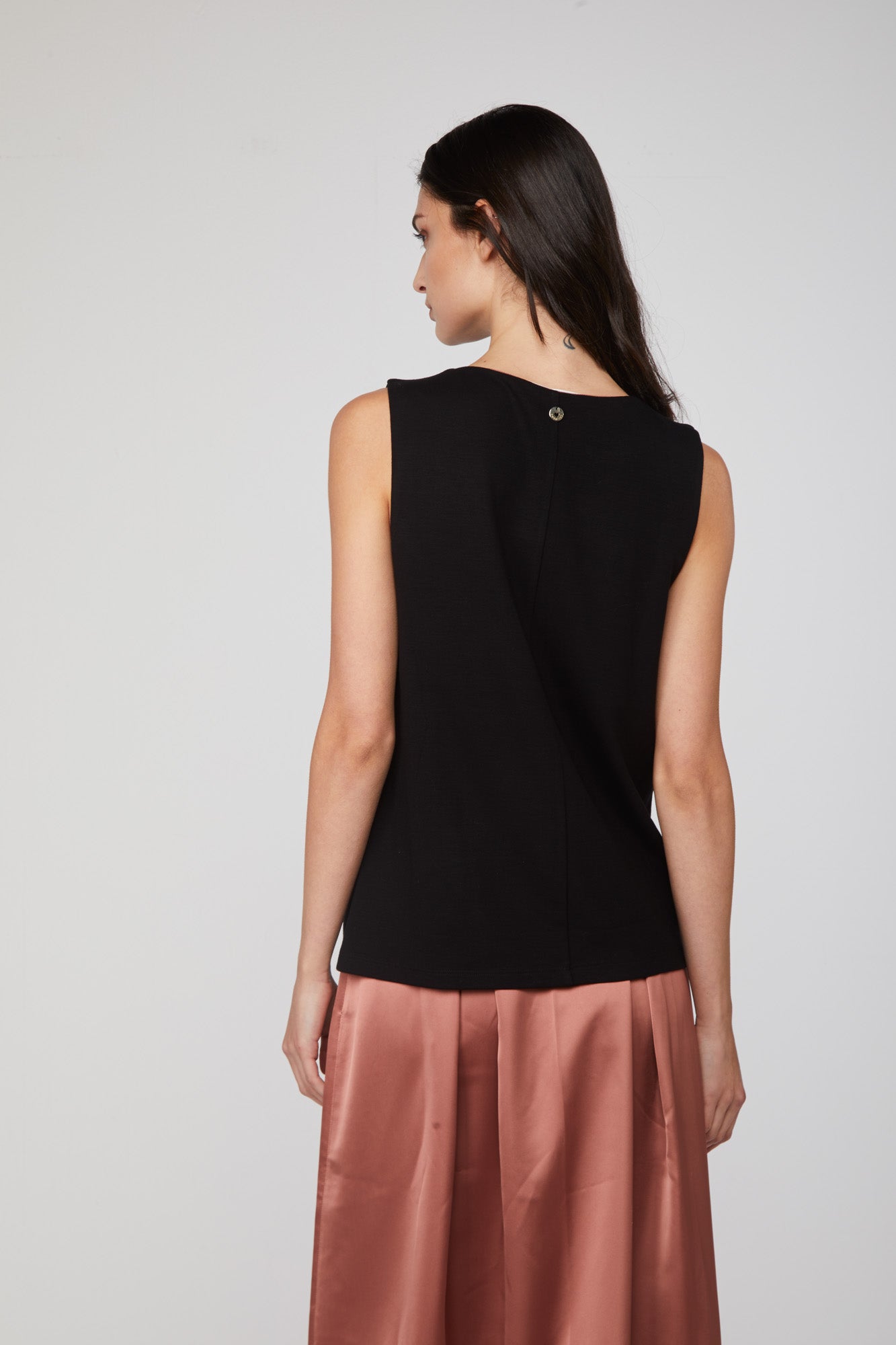 TWINSET Schwarz Bluse mit U-Boot-Ausschnitt