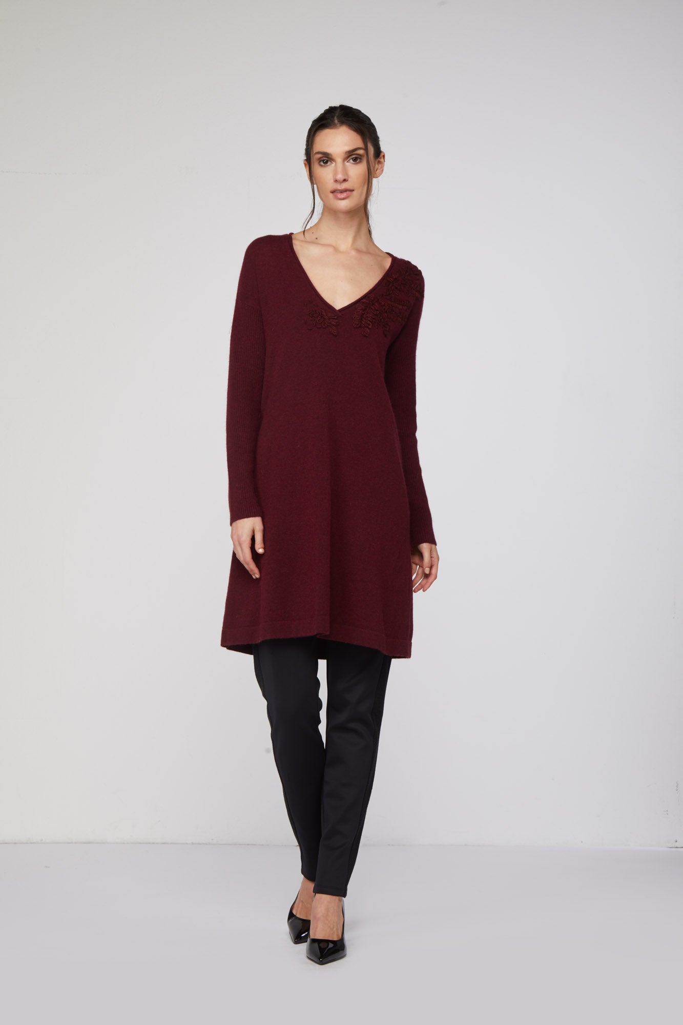 TWINSET Maglia Oversize Bordeaux