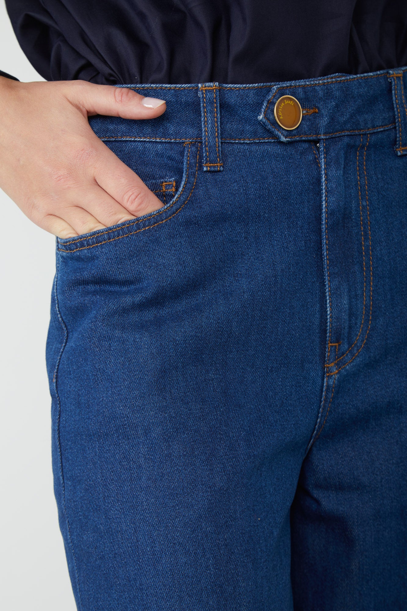 ALESSIA SANTI Jeans mit weitem Bein Blau