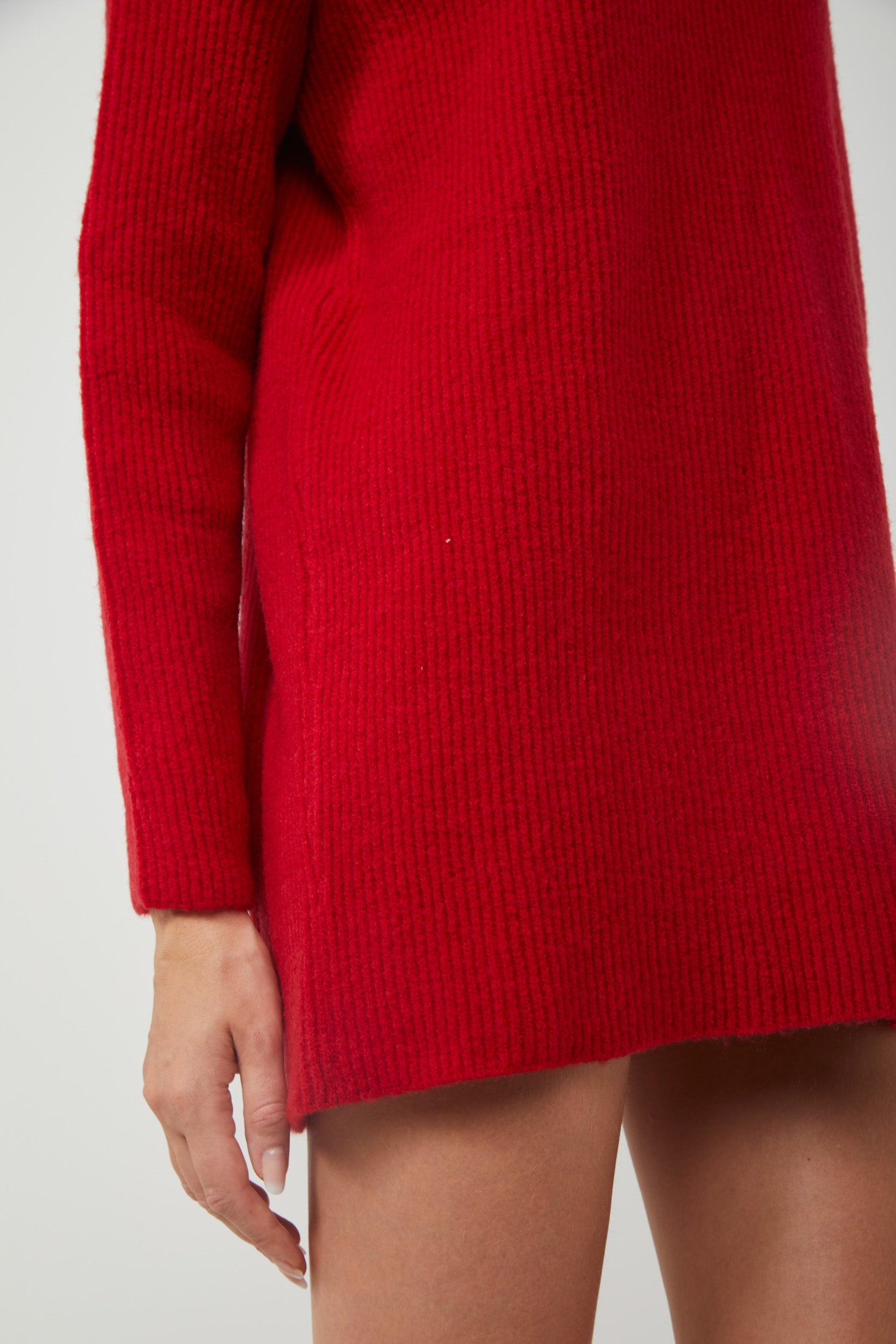 VICOLO Rote Pullover mit Stehkragen