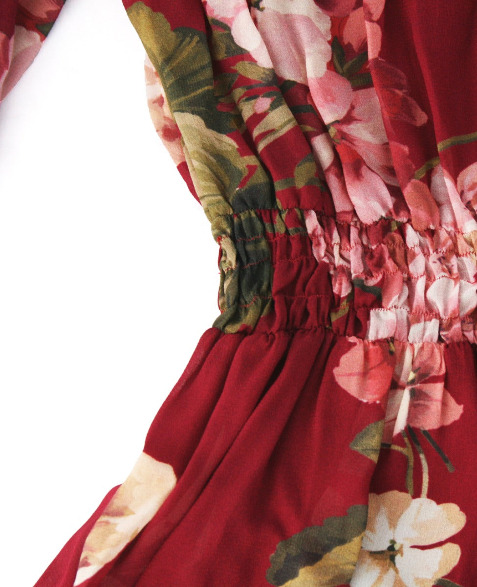 Twinset Girl Georgette-Kleid mit Blumendruck