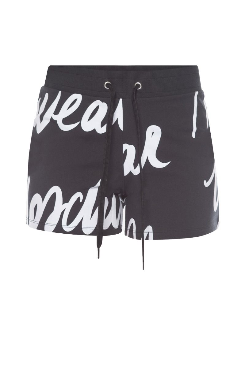 MOSCHINO Schwarze Trainingsshorts mit durchgehendem Schriftzug