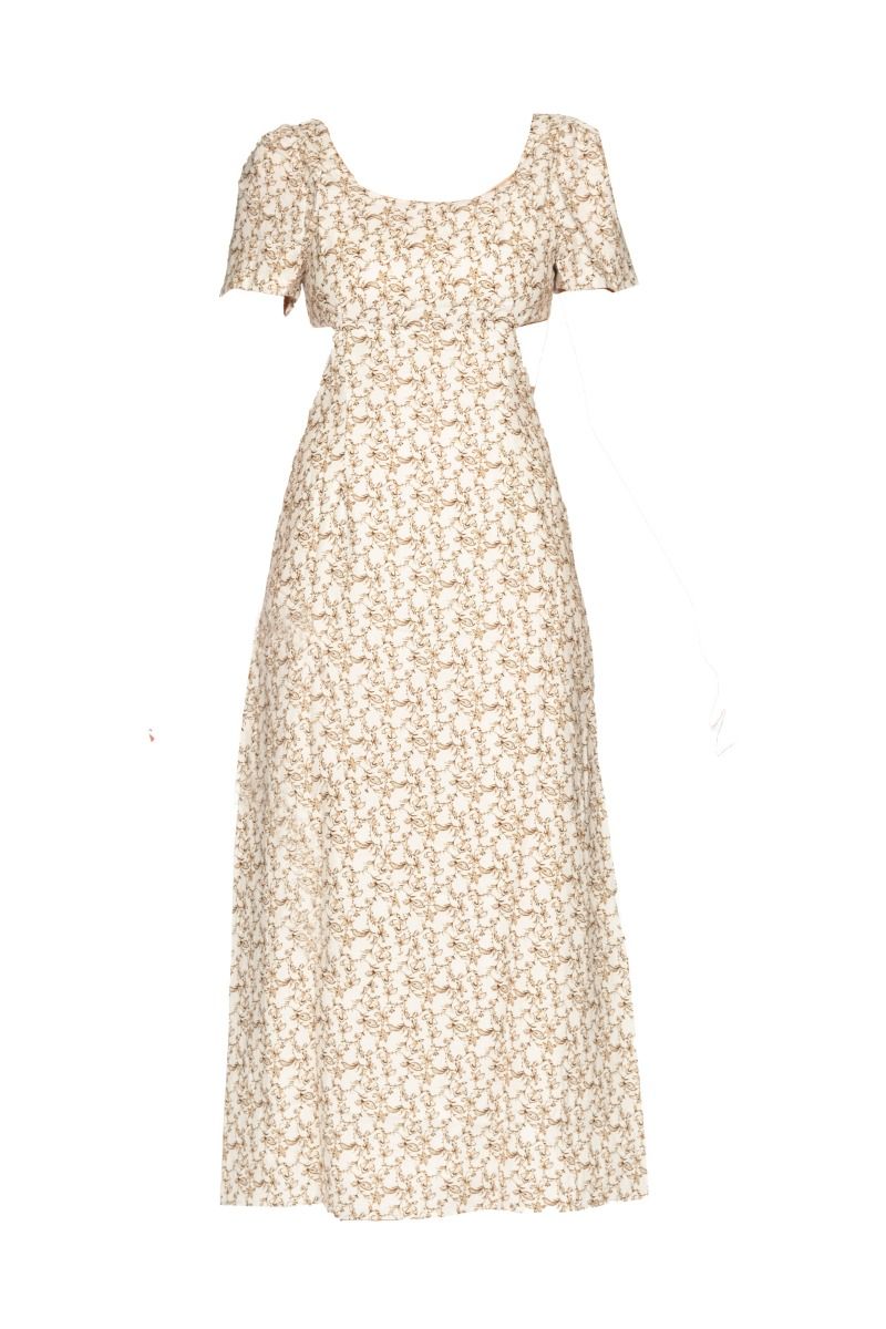 GLAMOURÖSES langes Weiße Kleid mit Blumenmuster