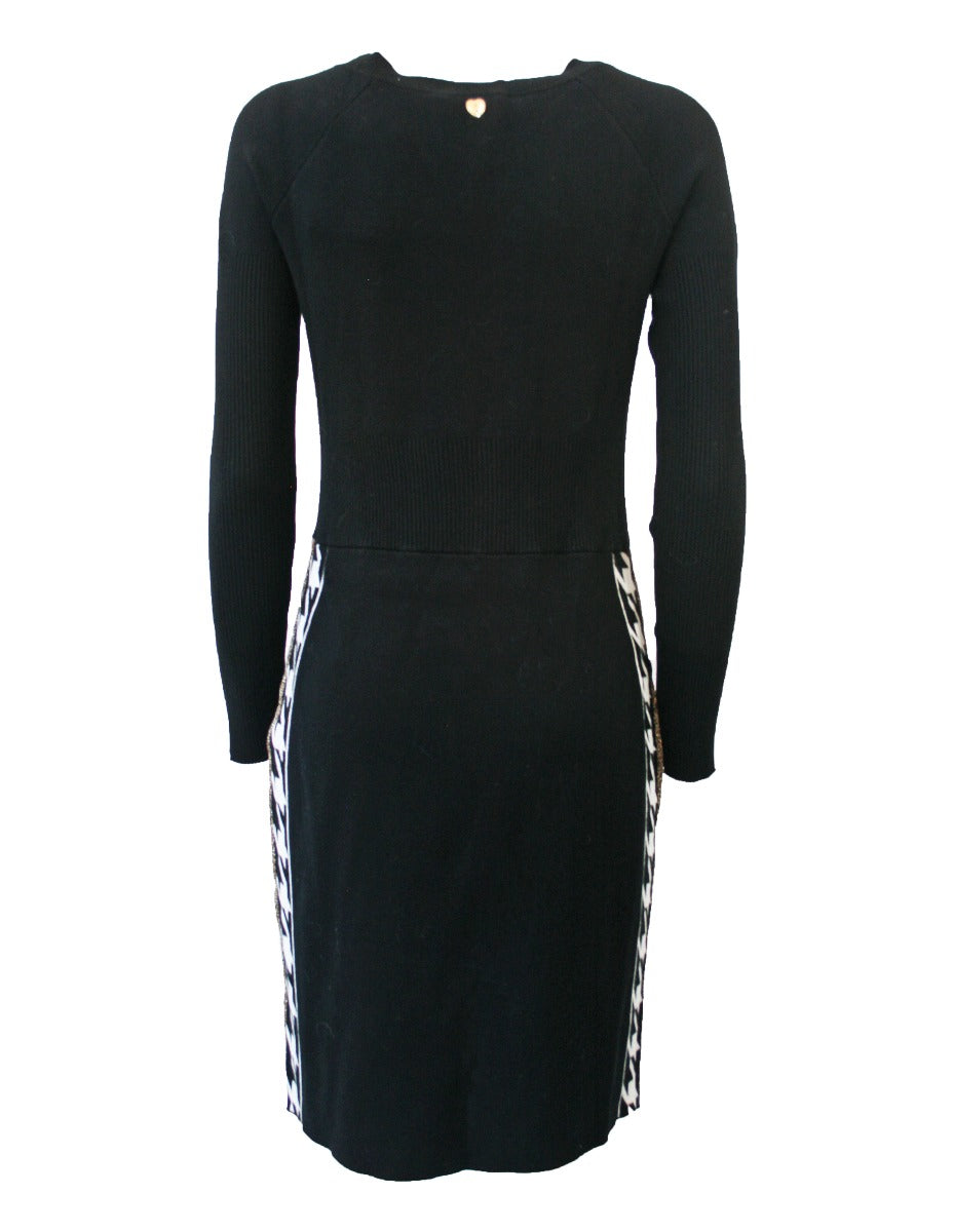 MEIN TWIN TWINSET Schwarz gestricktes Schlauchkleid