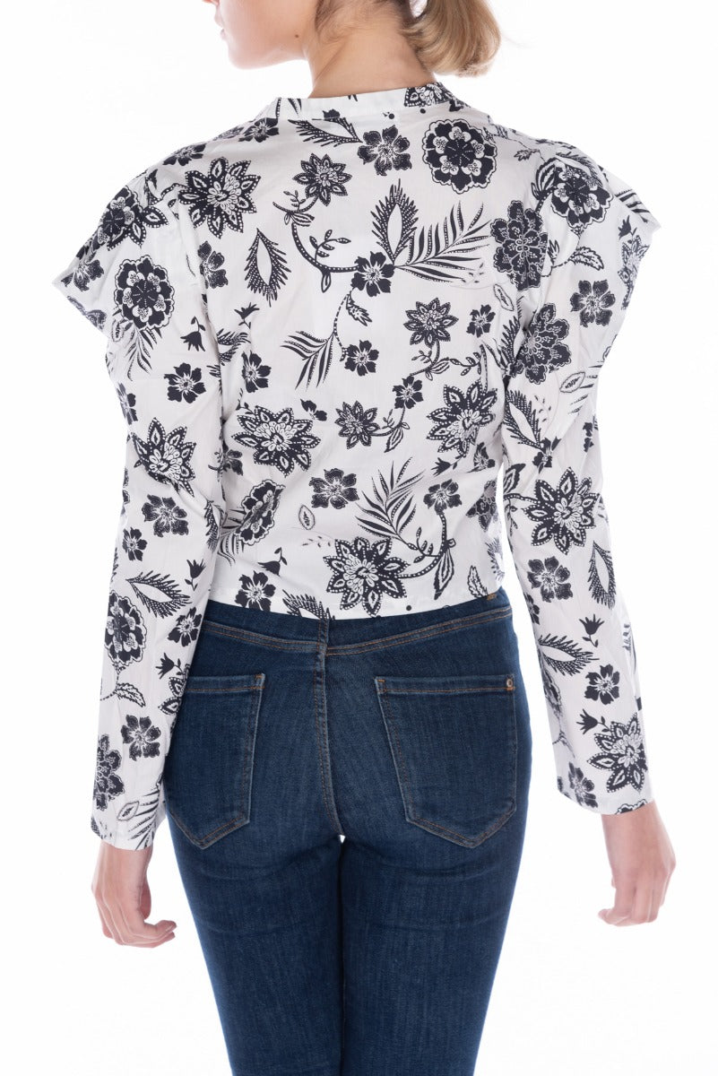 GLAMOURÖSES Weiße Paisley-Baumwollhemd