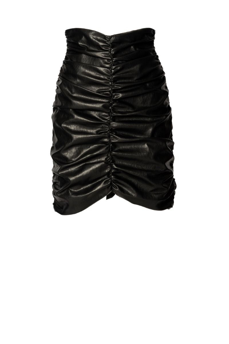 NINEMINUTES Kurzer Rock Schwarz Rüschen