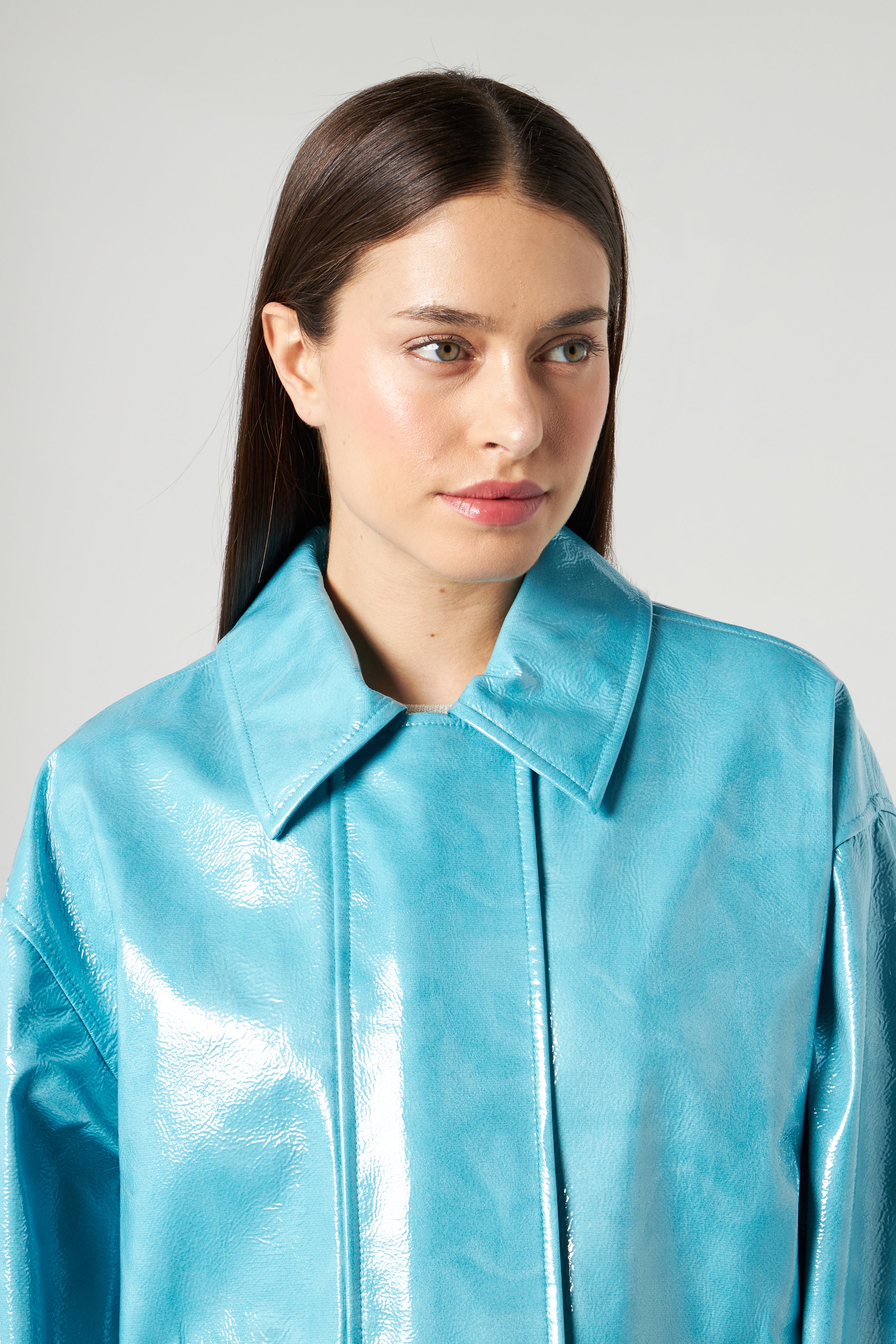 STAND STUDIO Constance Chlorblaue kurze Jacke