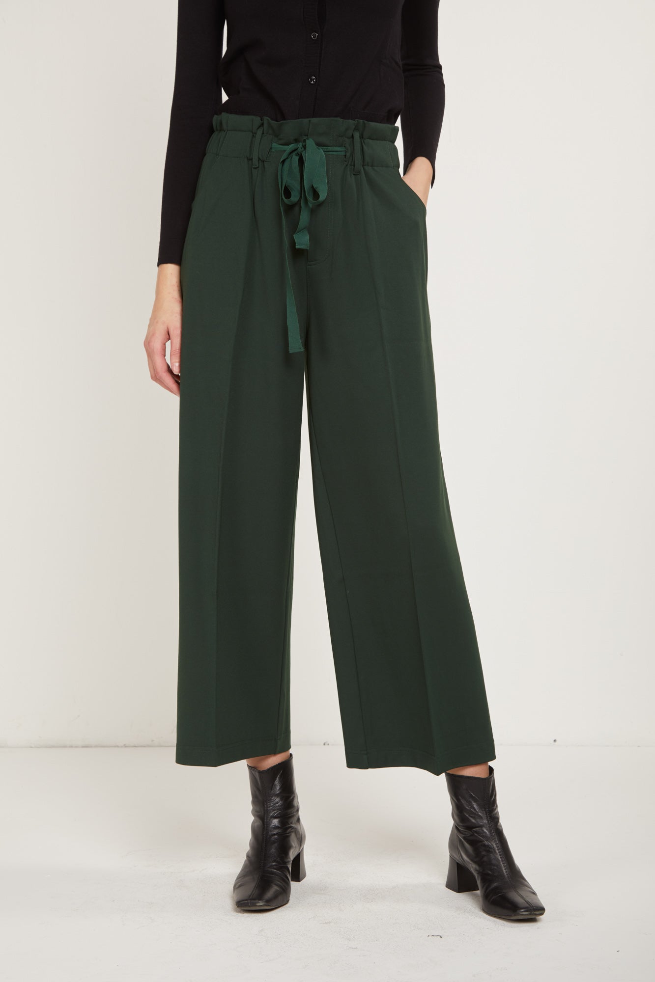 PRINCESSE LODO Grüne Baggy-Hose mit weitem Bein