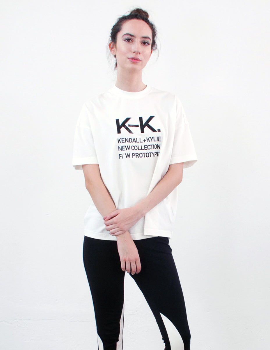 KENDALL UND KYLIE Weiße T-Shirt mit Schriftzug