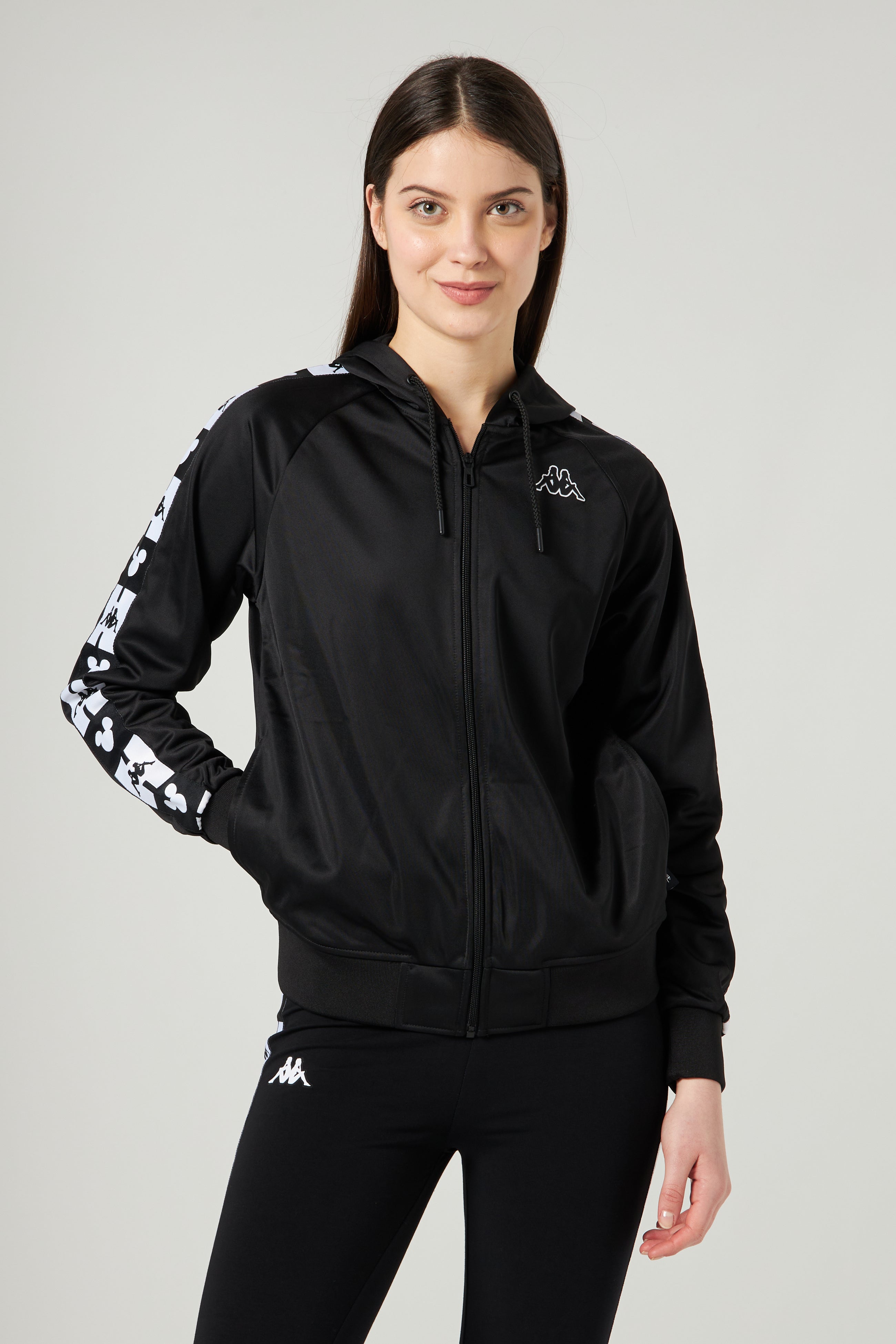 KAPPA Kappa x Mickey Schwarz Sweatshirt mit Reißverschluss