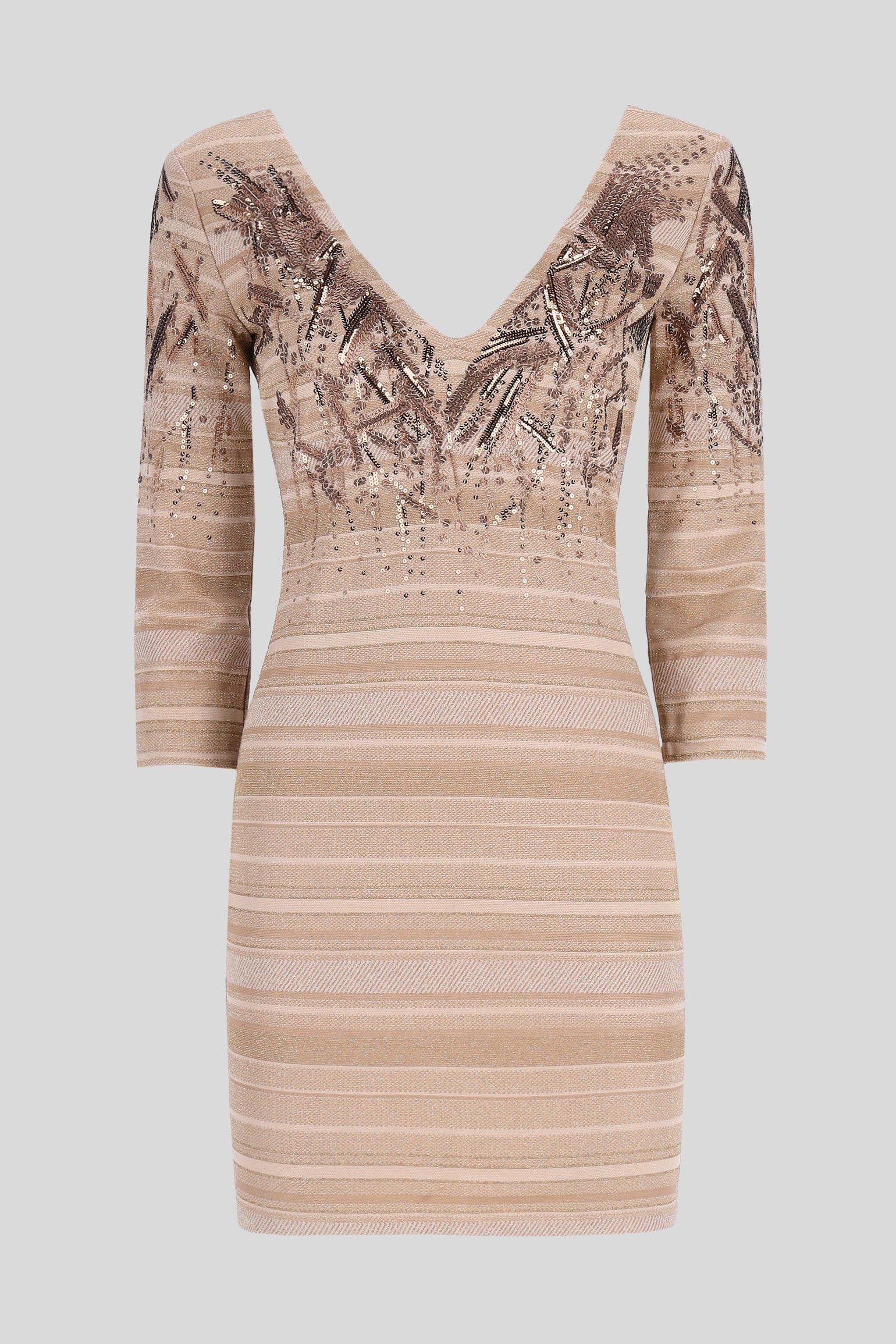 PATRIZIA PEPE besticktes goldenes Kleid