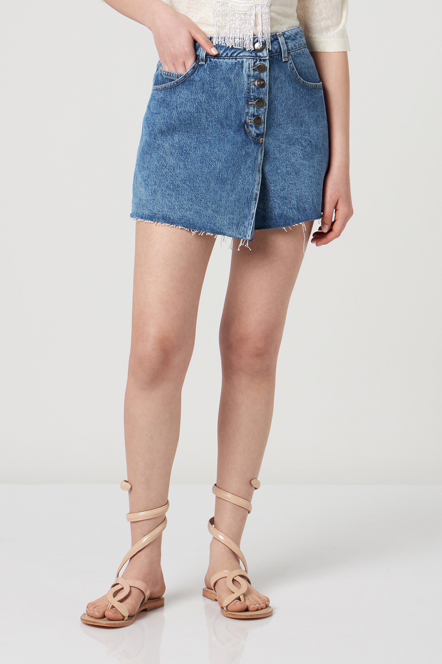 JIJIL Shorts aus Denim im Vintage-Stil