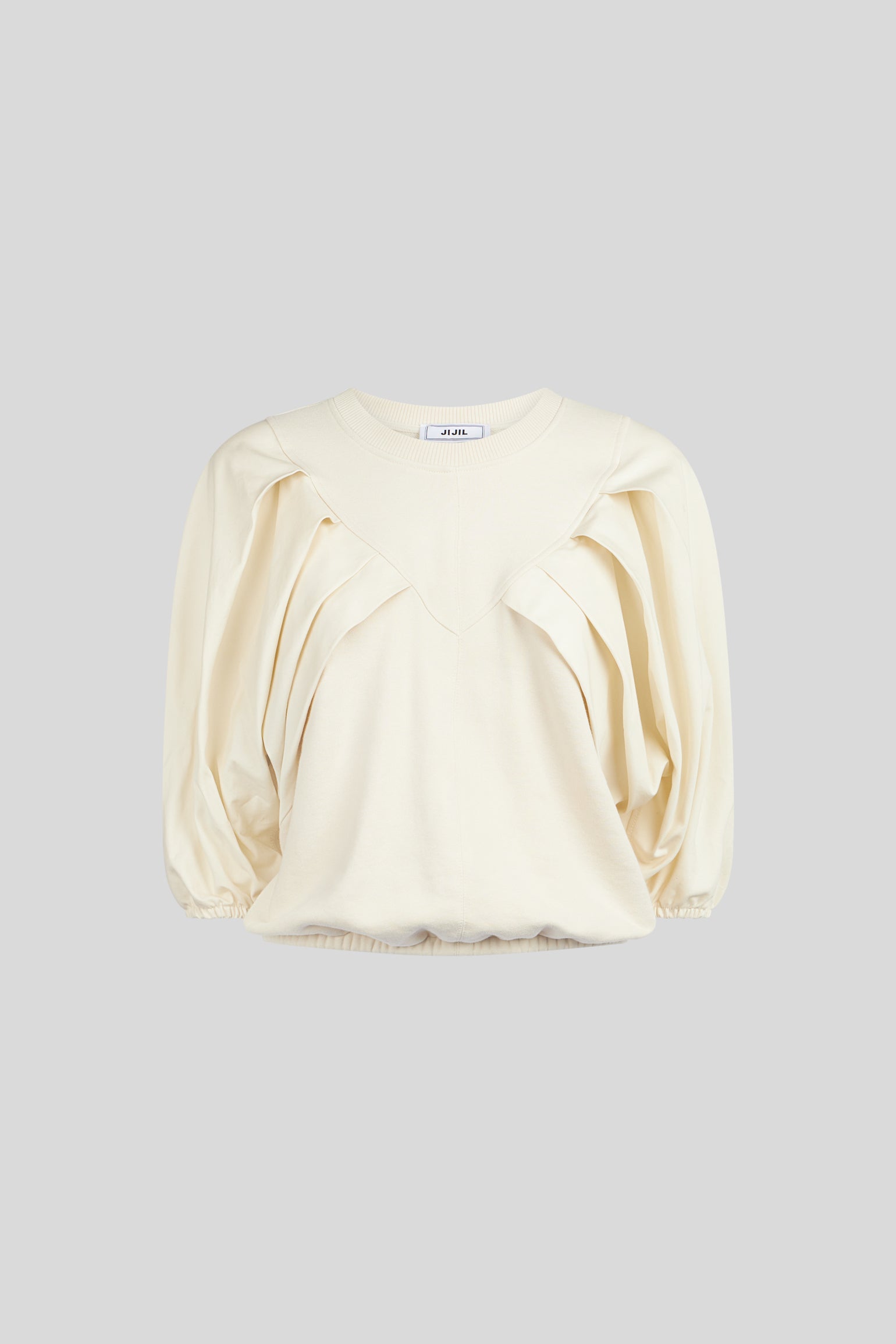 JIJIL Elfenbeinfarbenes Baumwoll-Sweatshirt