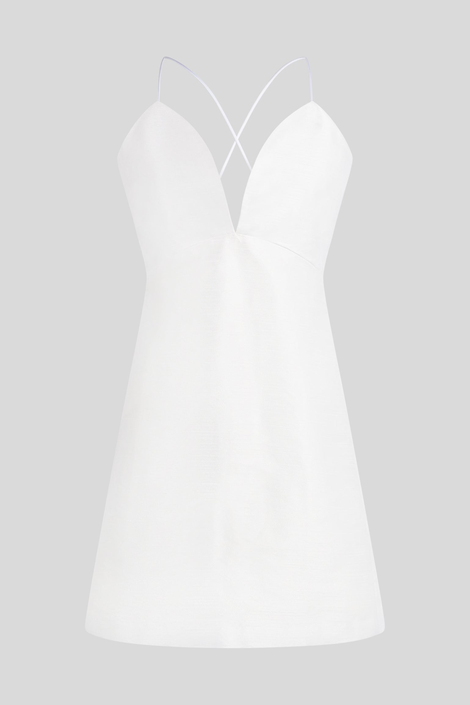 JIJIL Kurzes metallisches Weiße Kleid