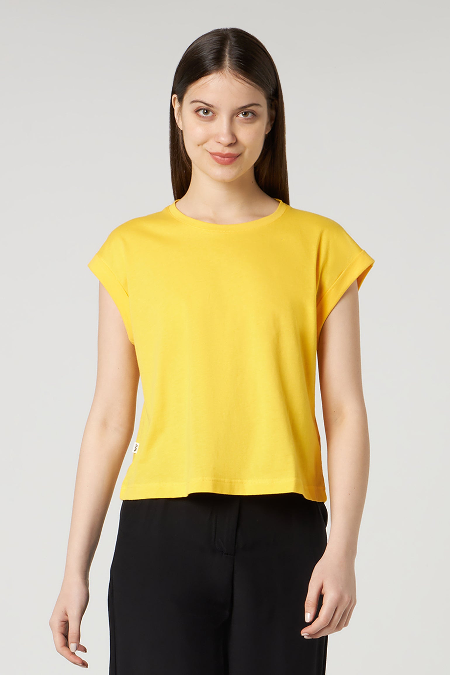 JIJIL Gelbe Baumwoll-T-Shirt