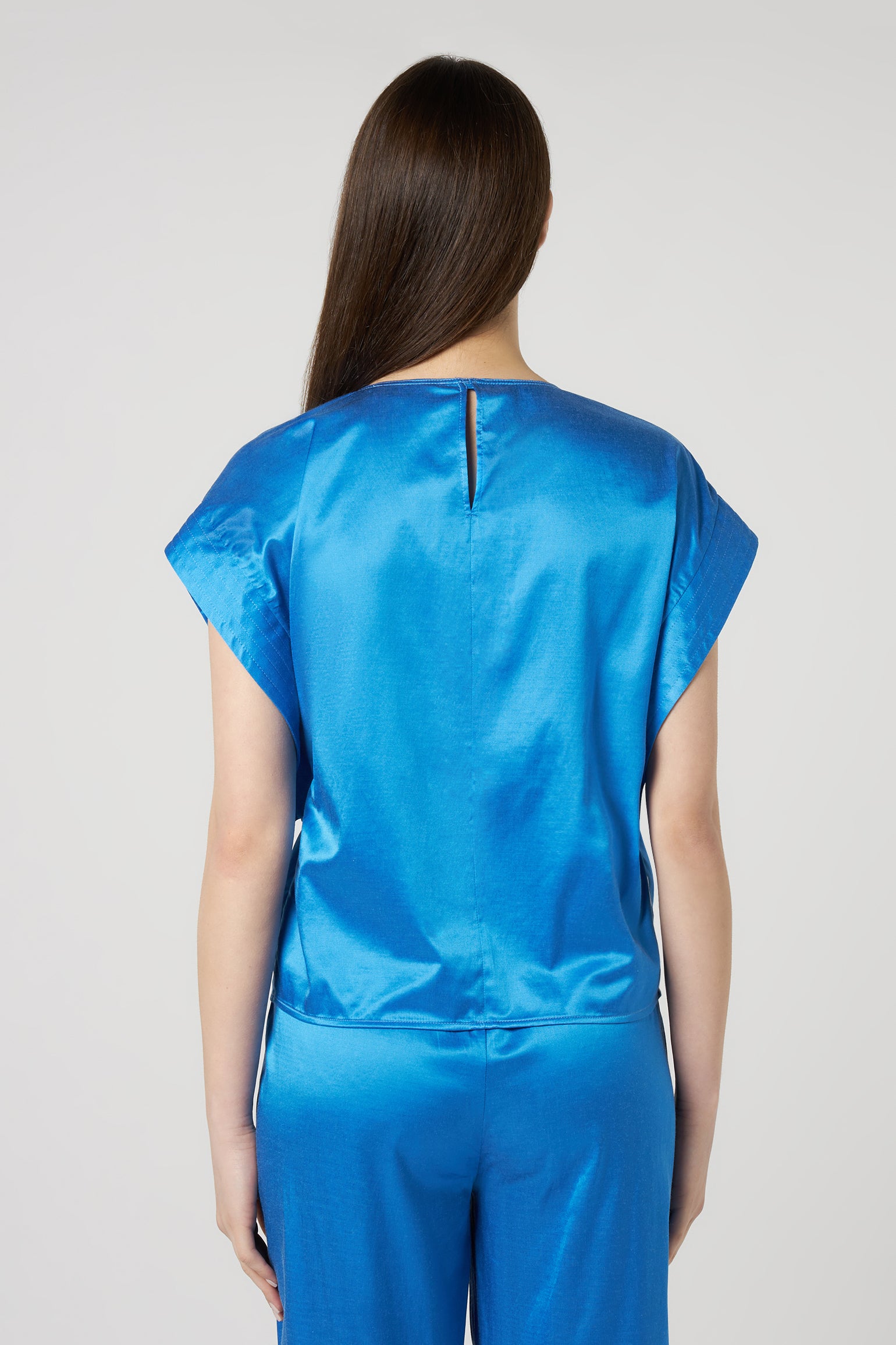 JIJIL Blau T-Shirt aus Seidenmischung